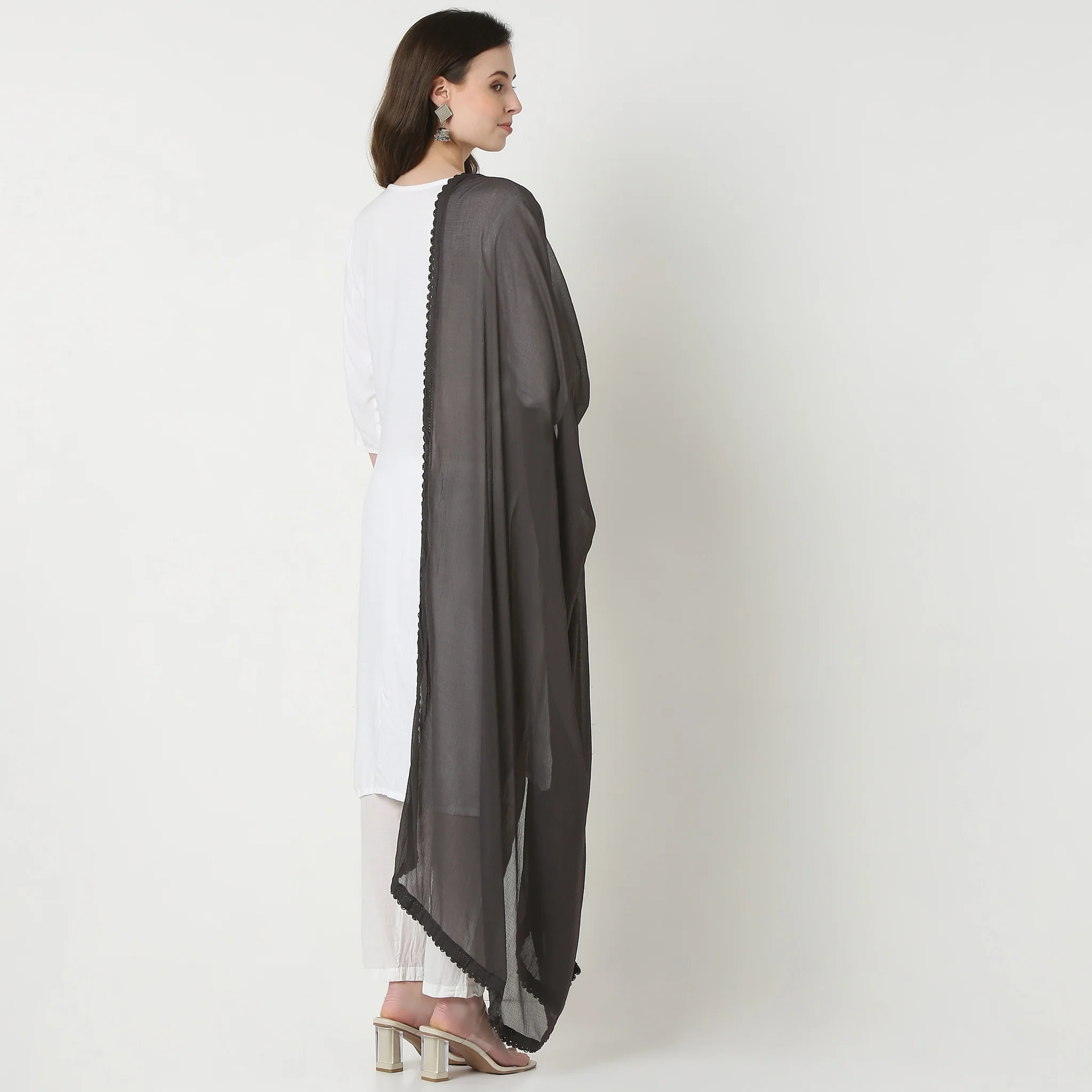4 Side Lace Chiffon Dupatta - Image 14