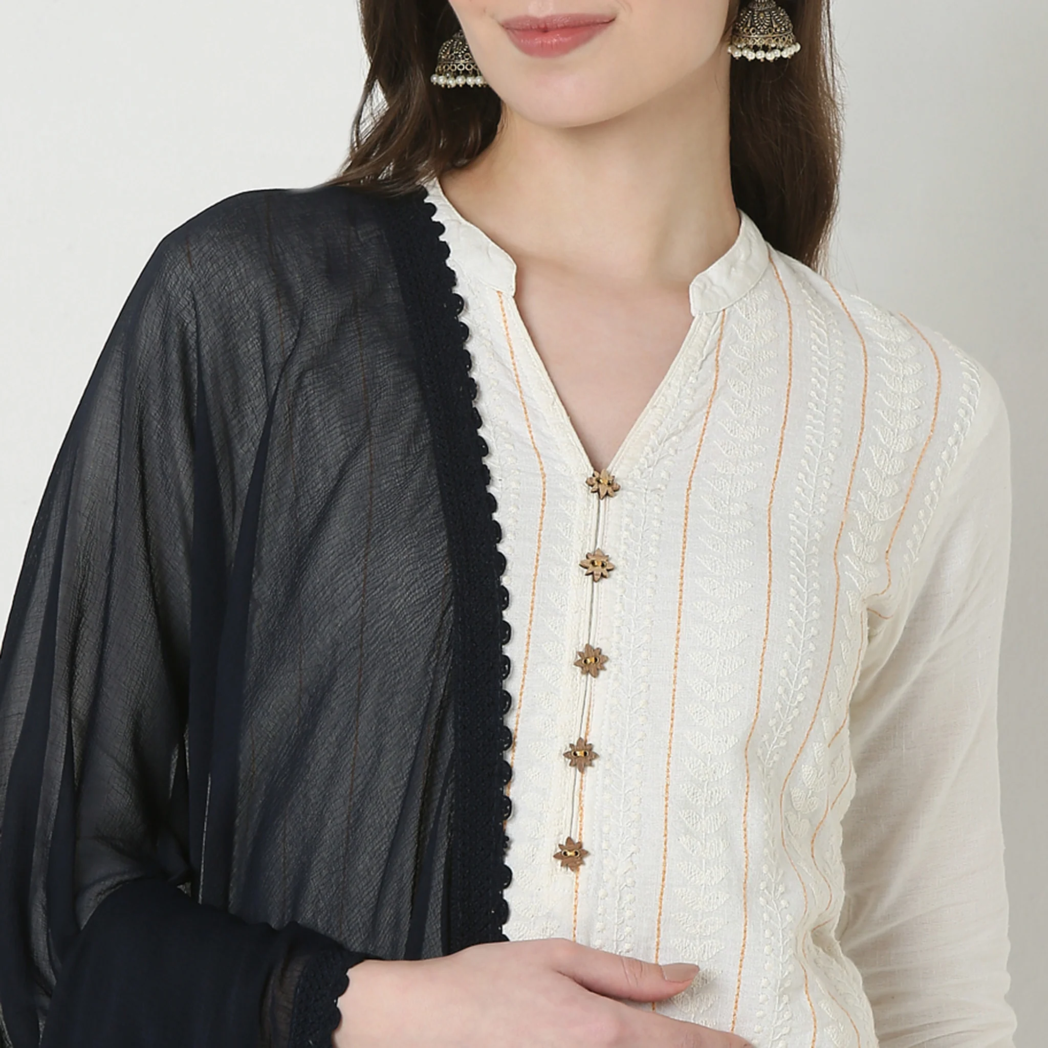 4 Side Lace Chiffon Dupatta - Image 21