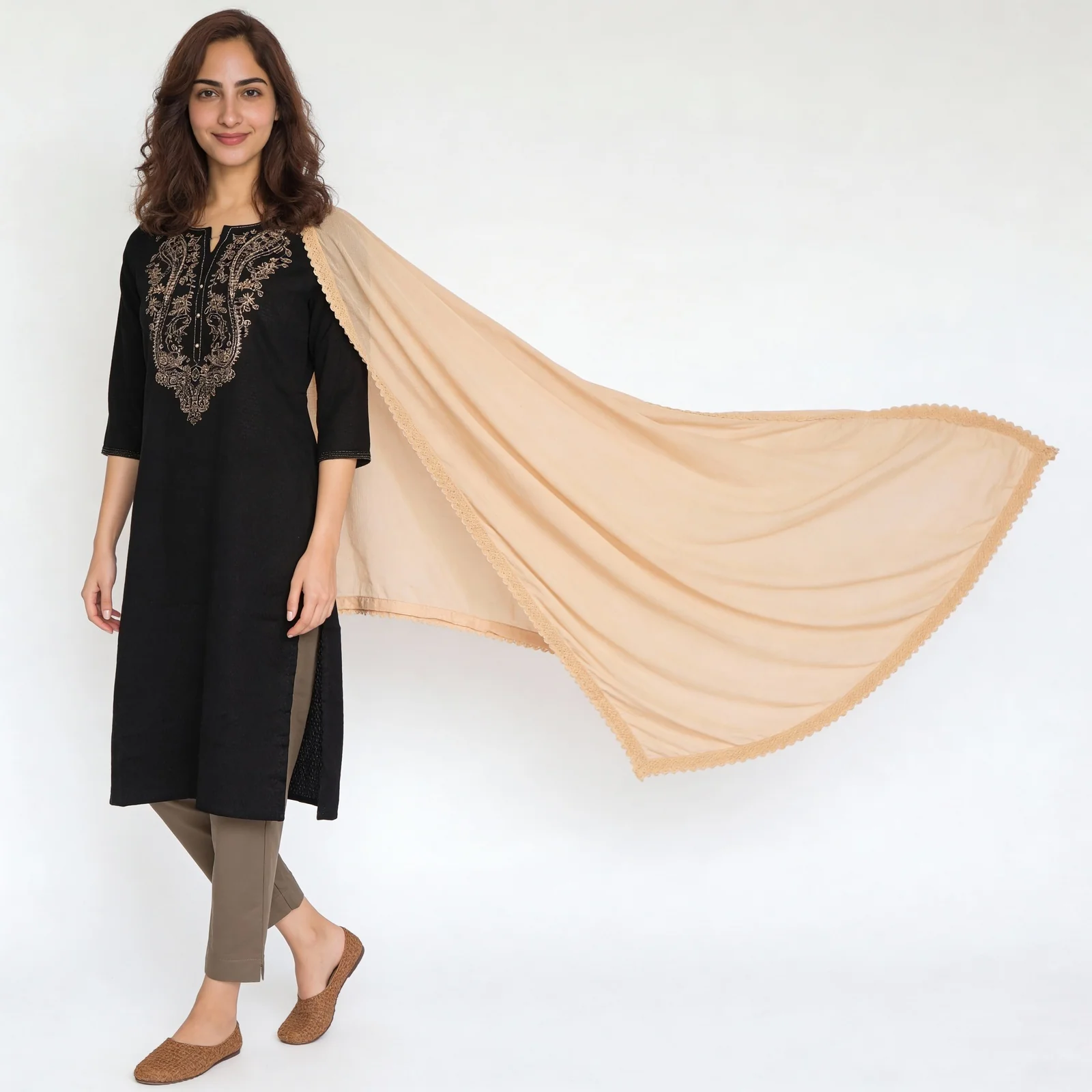 4 Side Lace Chiffon Dupatta - Image 28