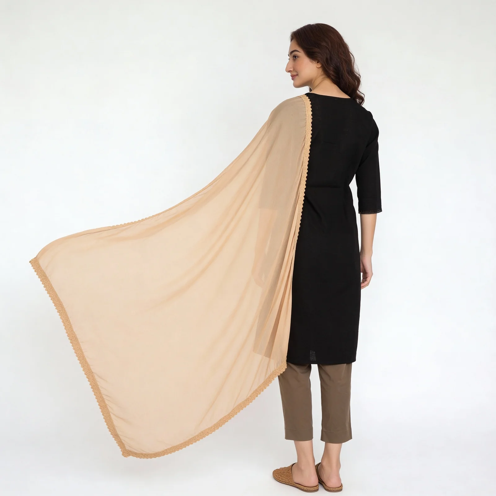 4 Side Lace Chiffon Dupatta - Image 30