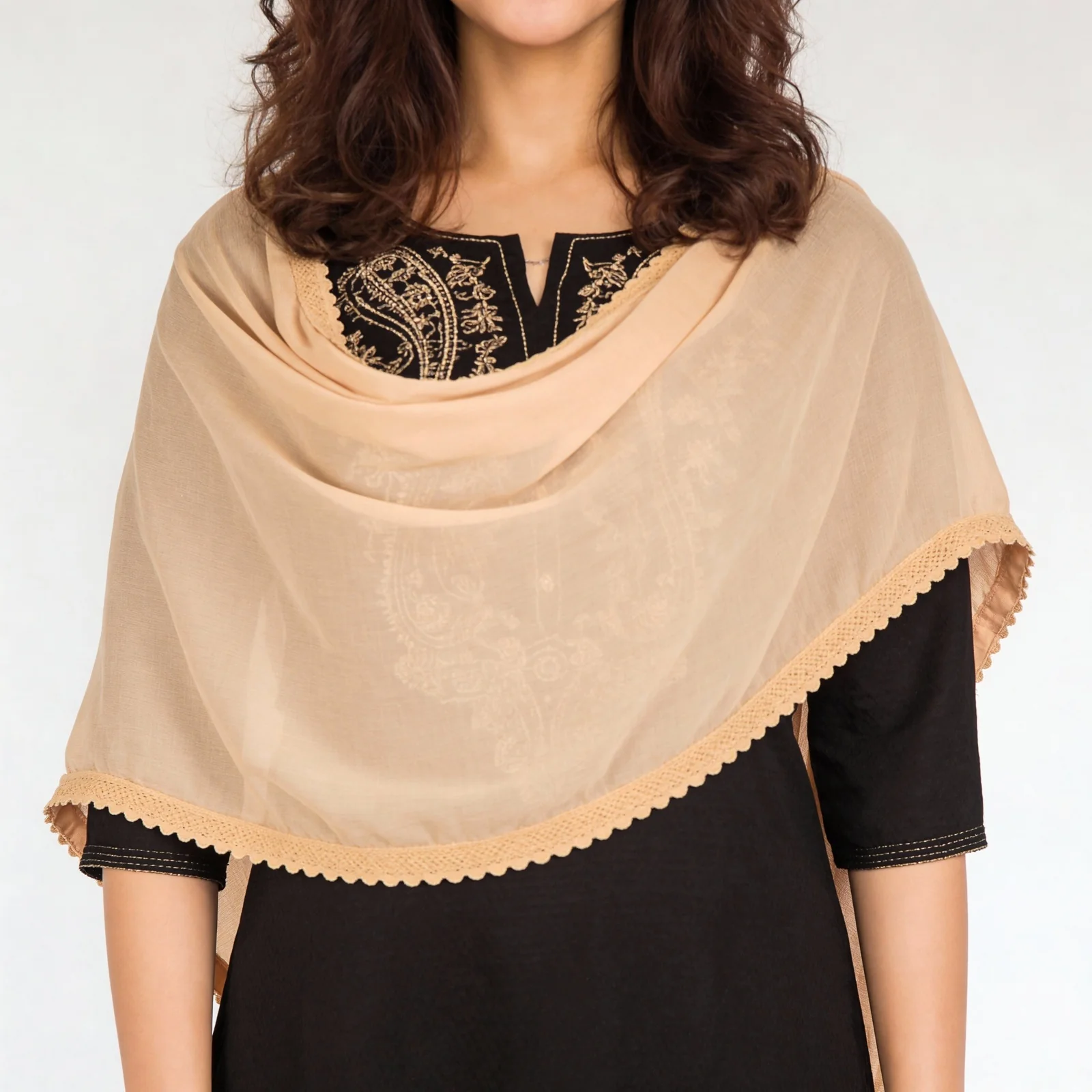 4 Side Lace Chiffon Dupatta - Image 31