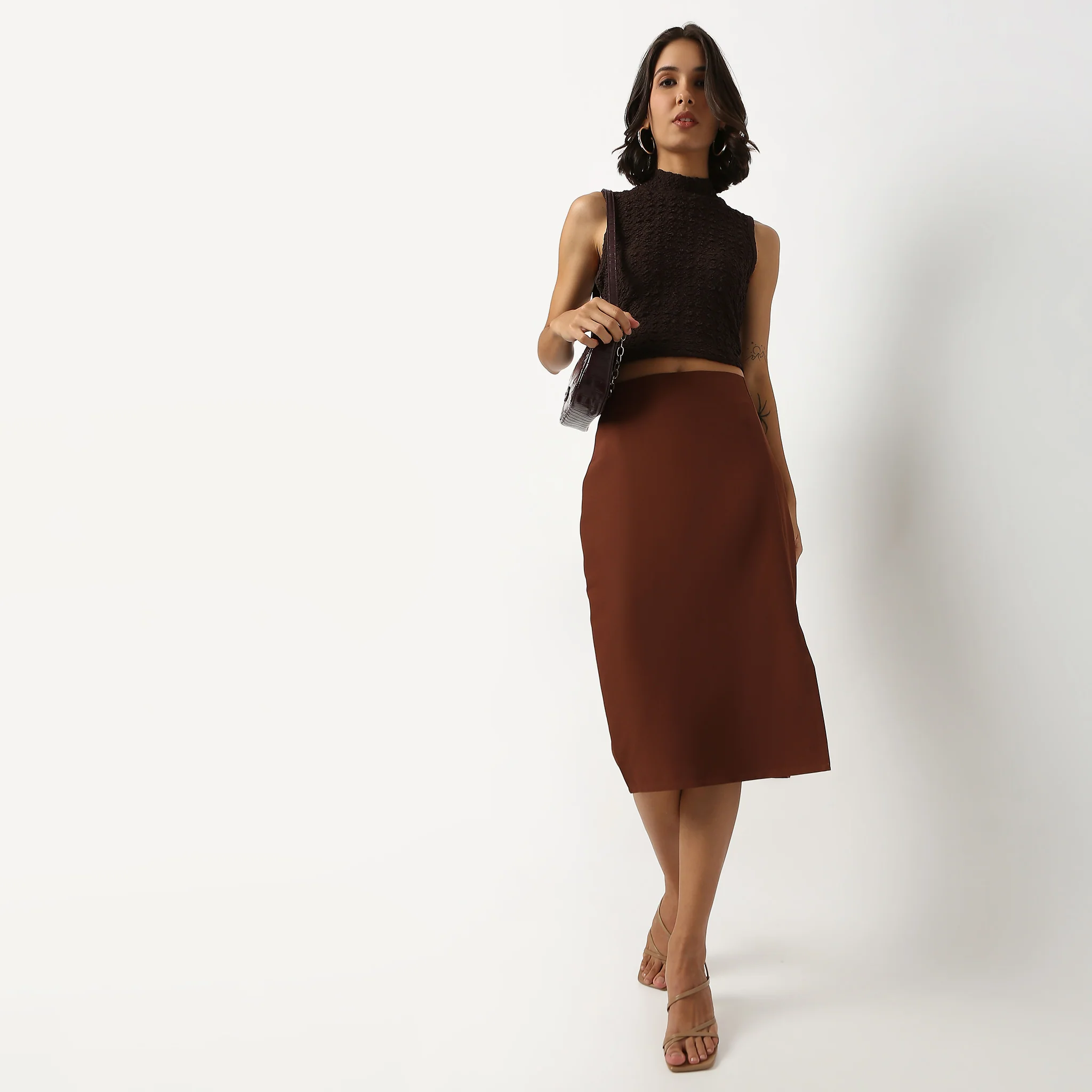 A-Line Knee Length Skirt - Image 11