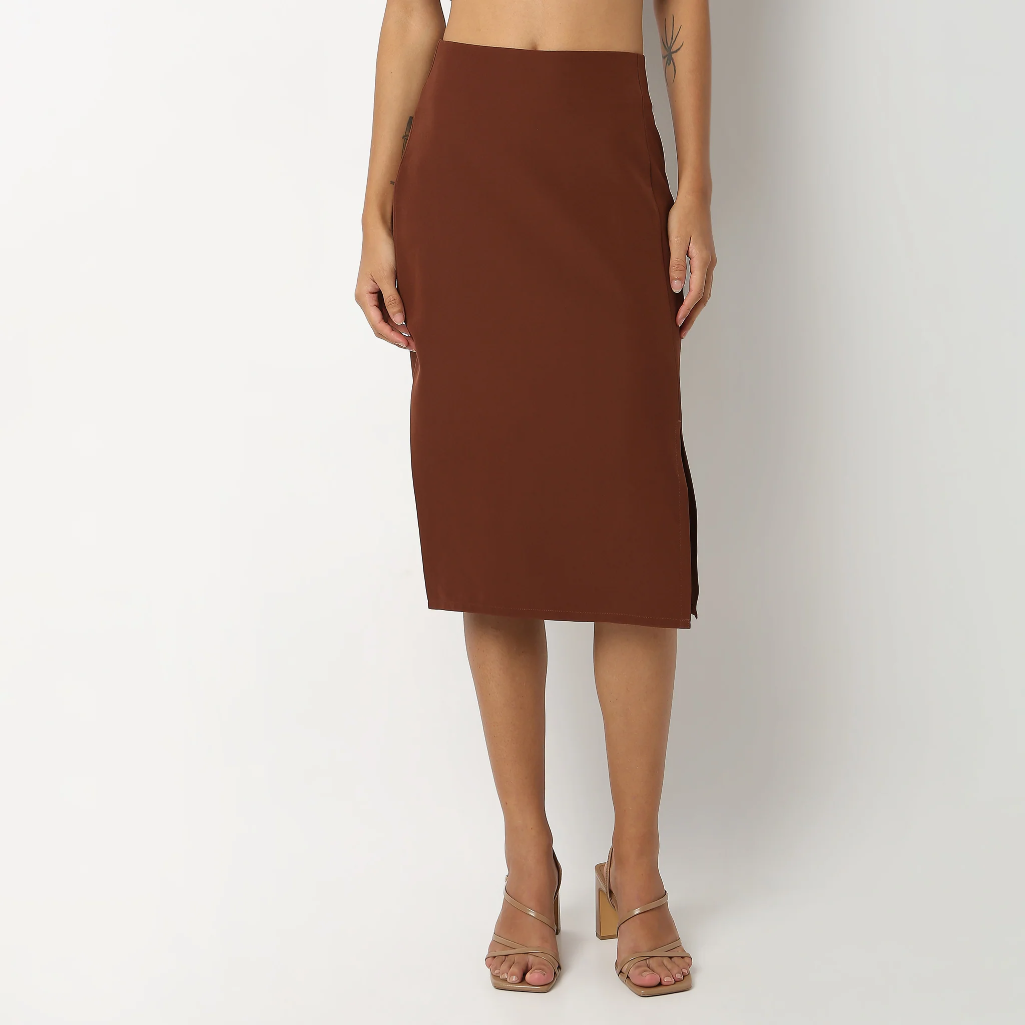 A-Line Knee Length Skirt - Image 12