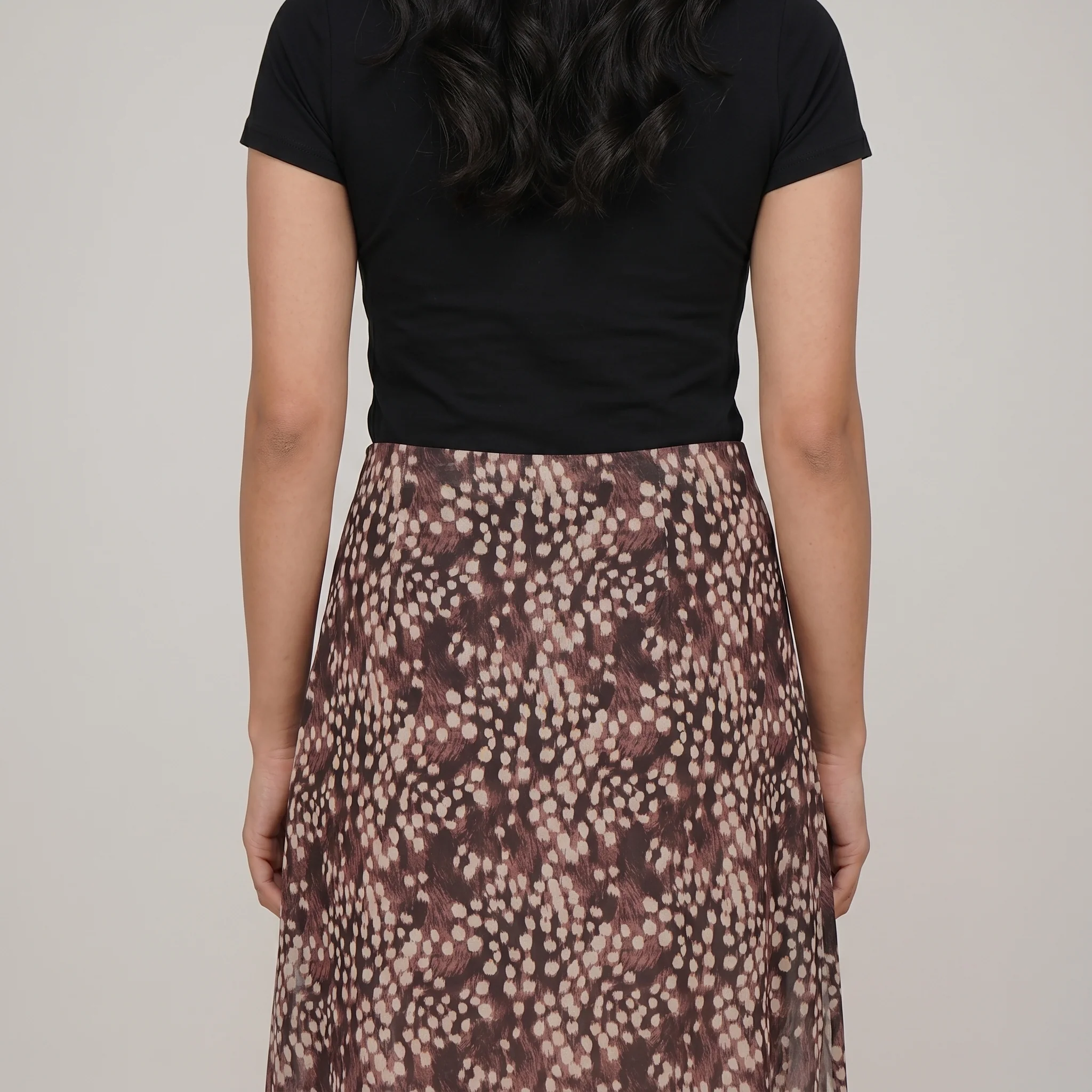 A-Line Printed Flared Skirt - Image 3