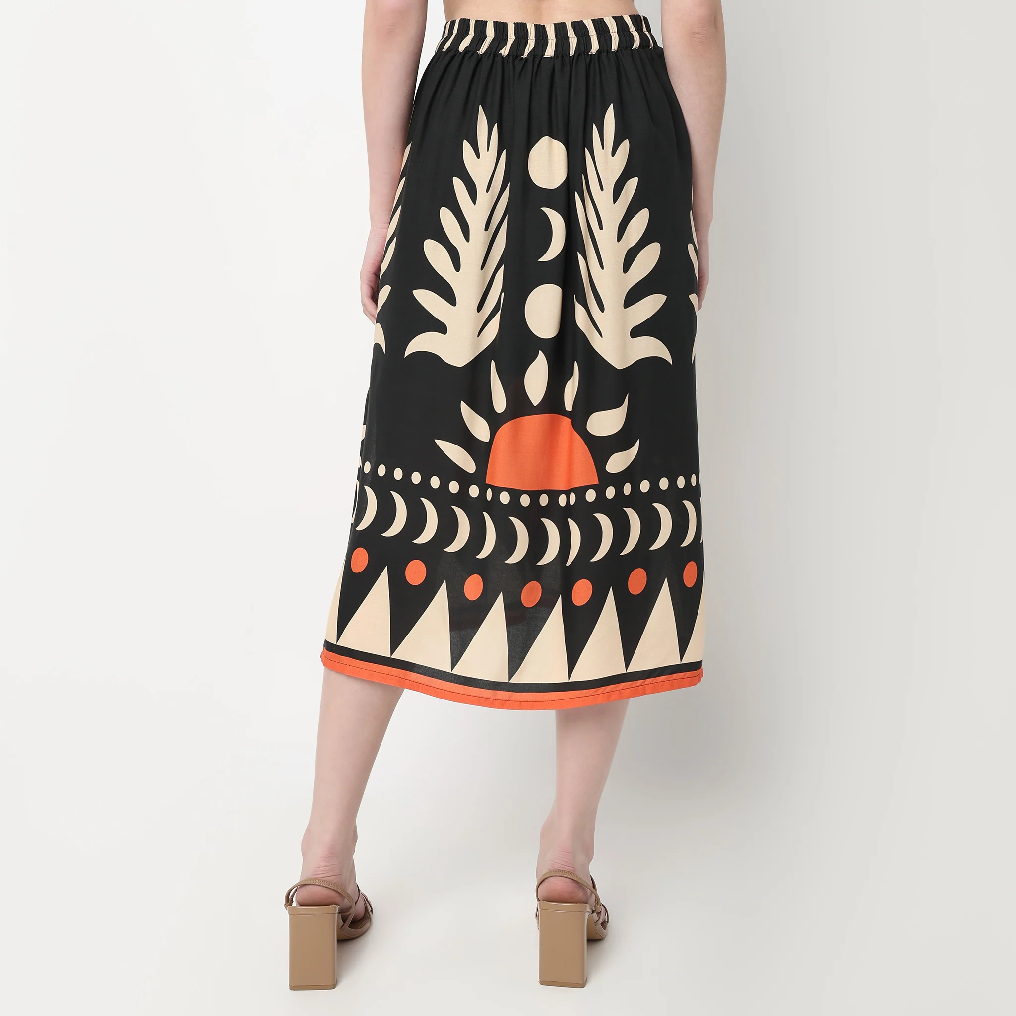 A-Line Skirt With Elasticated Waist - Image 3