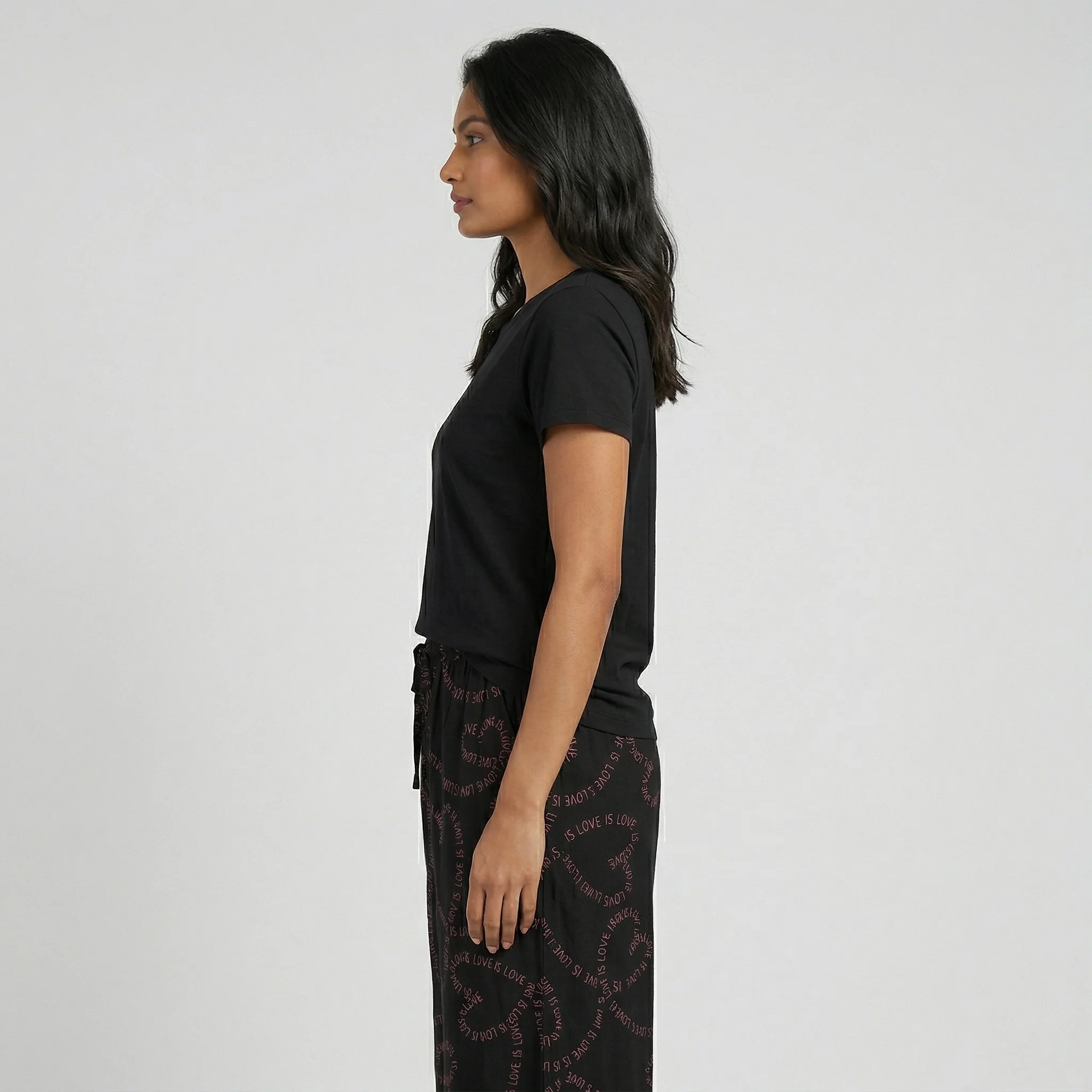 Abstract Mid Rise Lounge Pyjama - Image 2