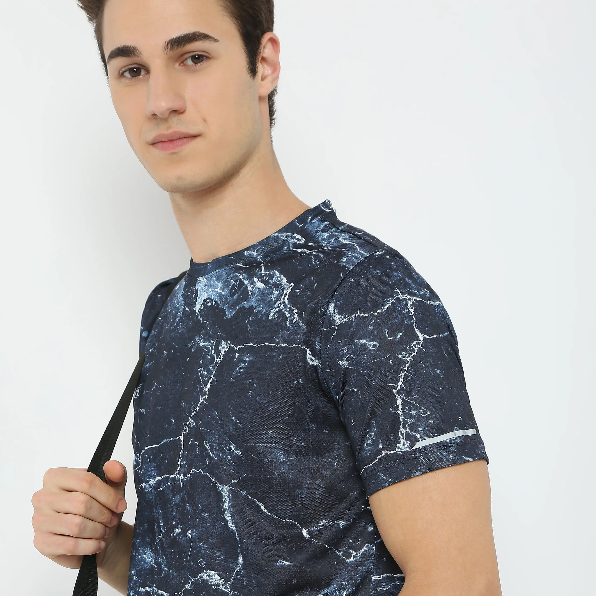 All Over Print Crew Neck Modern Activewear Running T-Shirt - Image 5