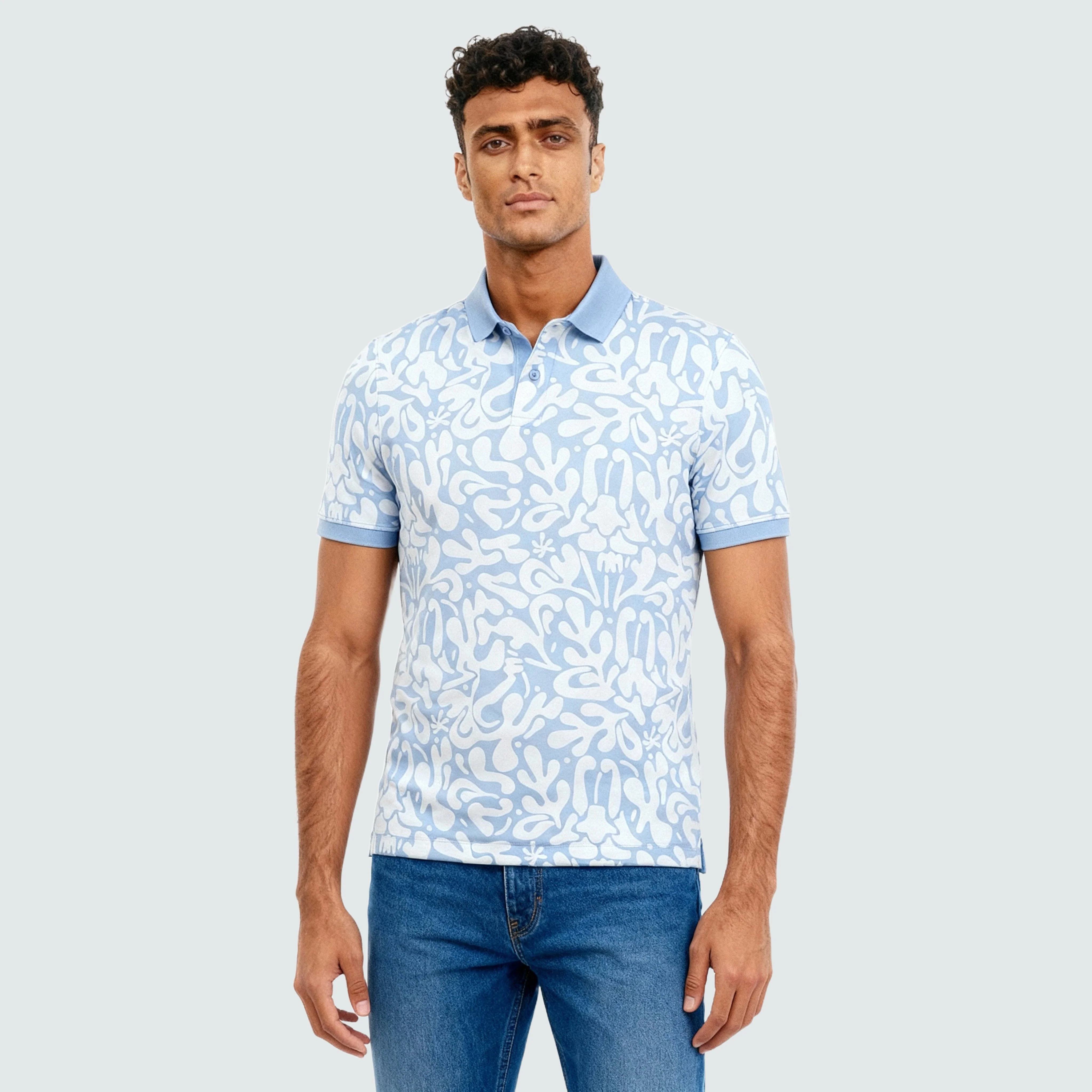 All Over Print Impressions Polo T-Shirt - Image 2