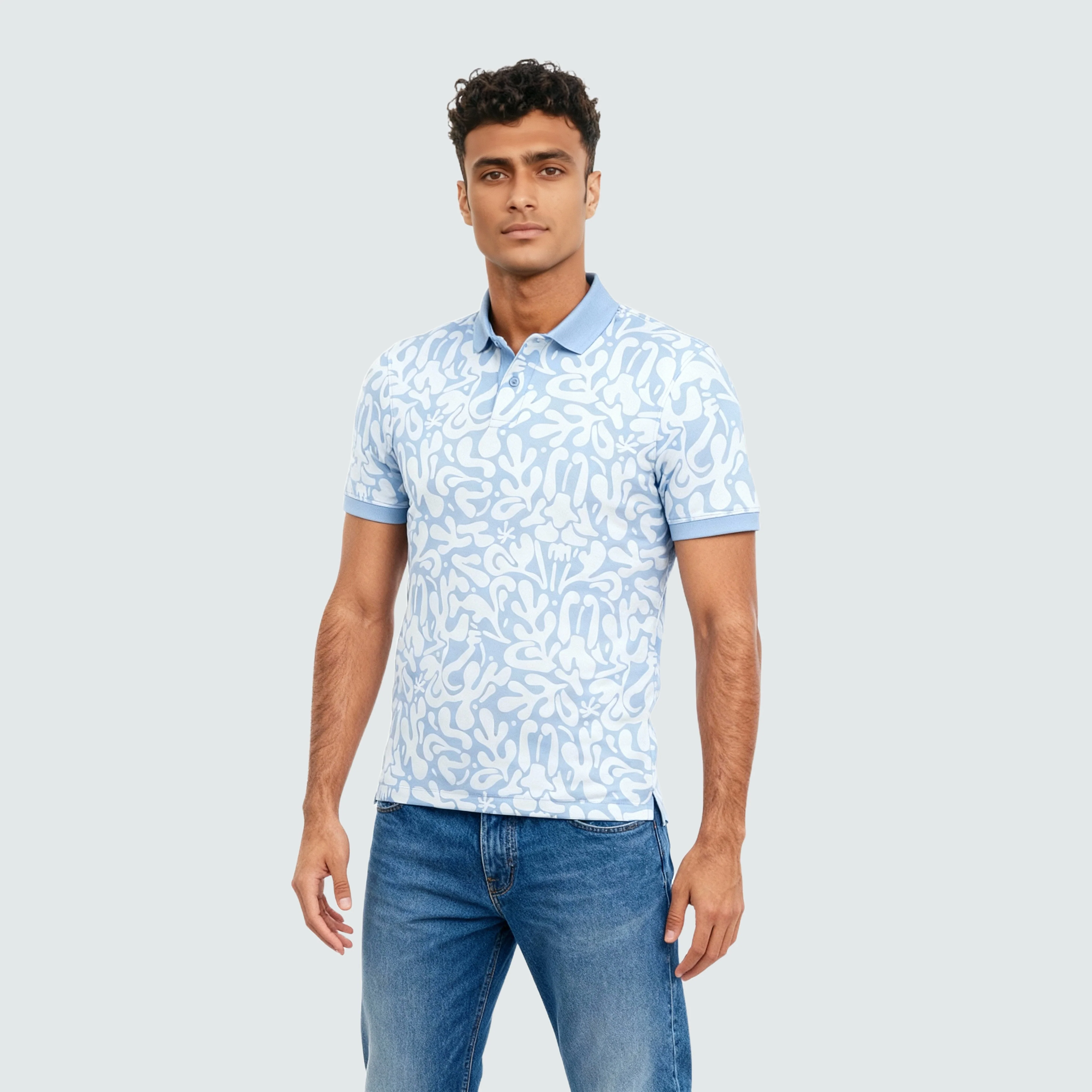 All Over Print Impressions Polo T-Shirt - Image 5
