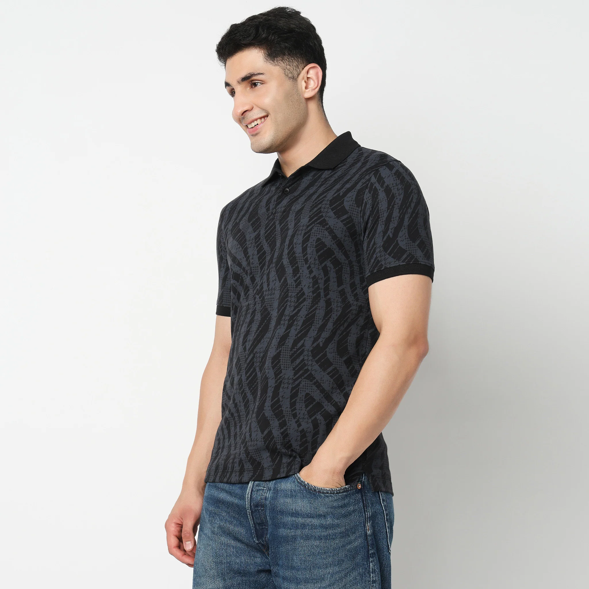 All Over Print Impressions Polo T-Shirt - Image 5