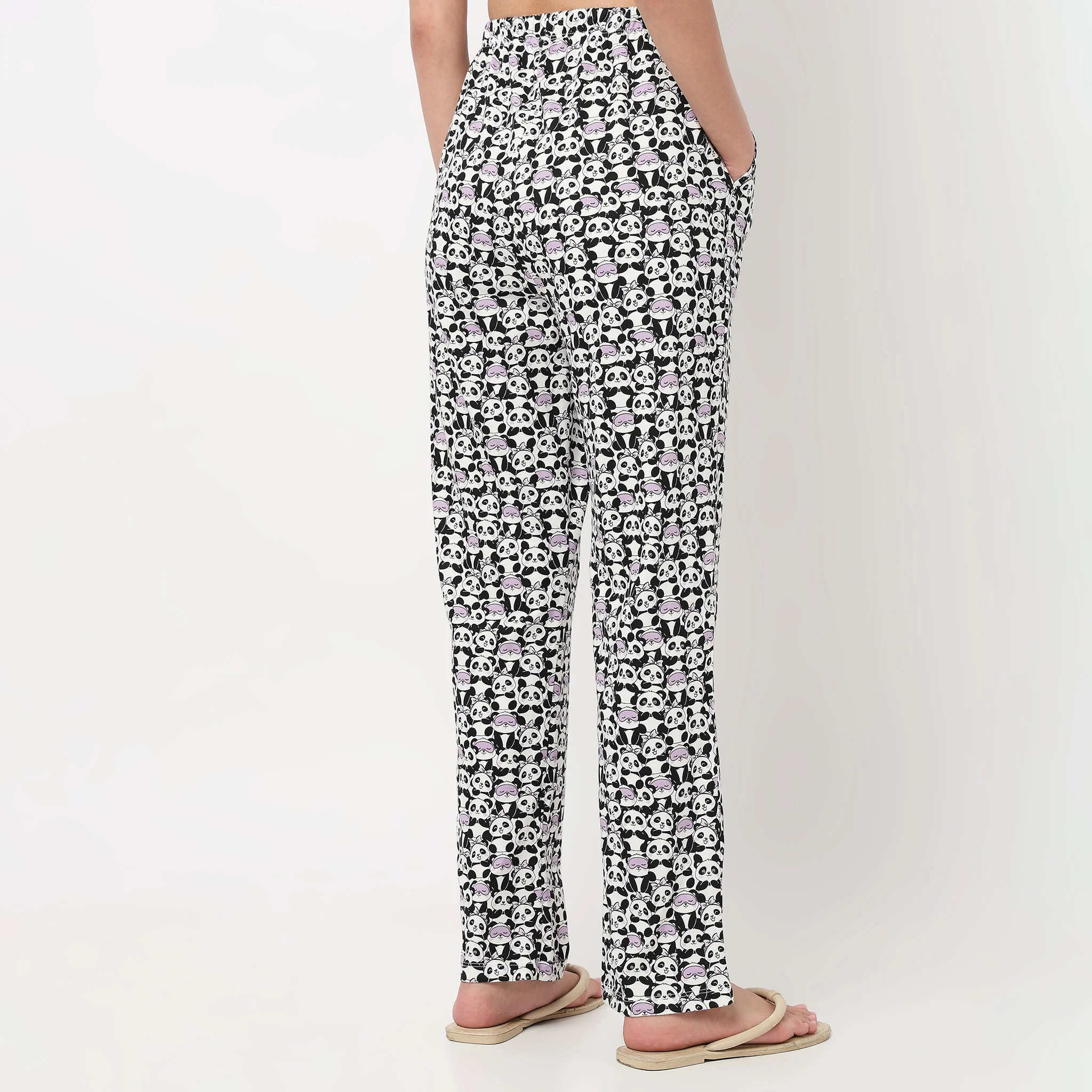 Animal Print Cotton Lounge Pyjamas - Image 3