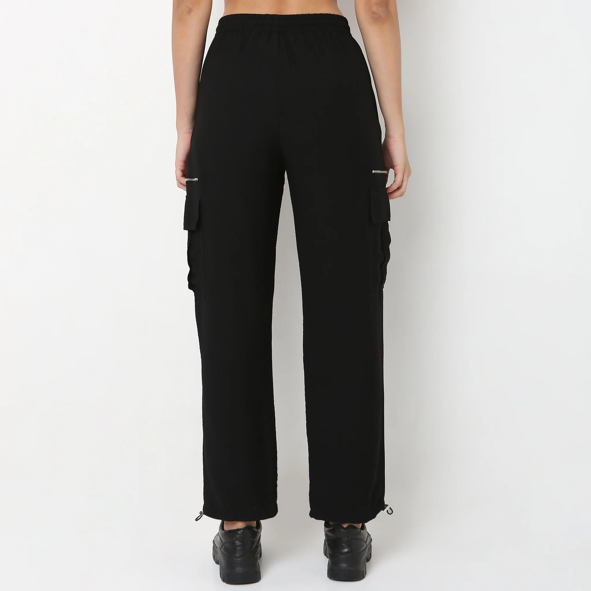 Relaxed Fit High Rise Pant With Elasticated Drawcord - Image 3