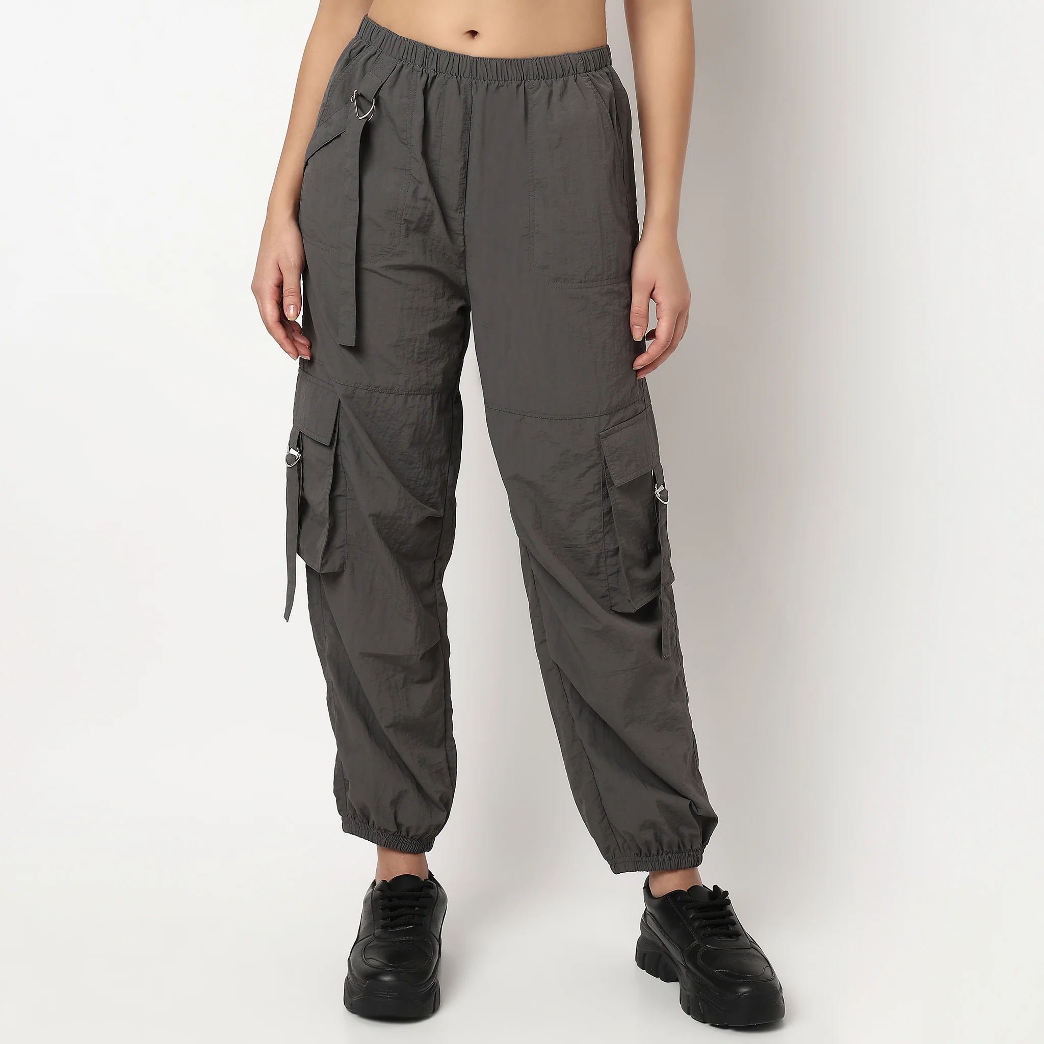 Ankle Length Athleisure Joggers with Pockets - Image 2