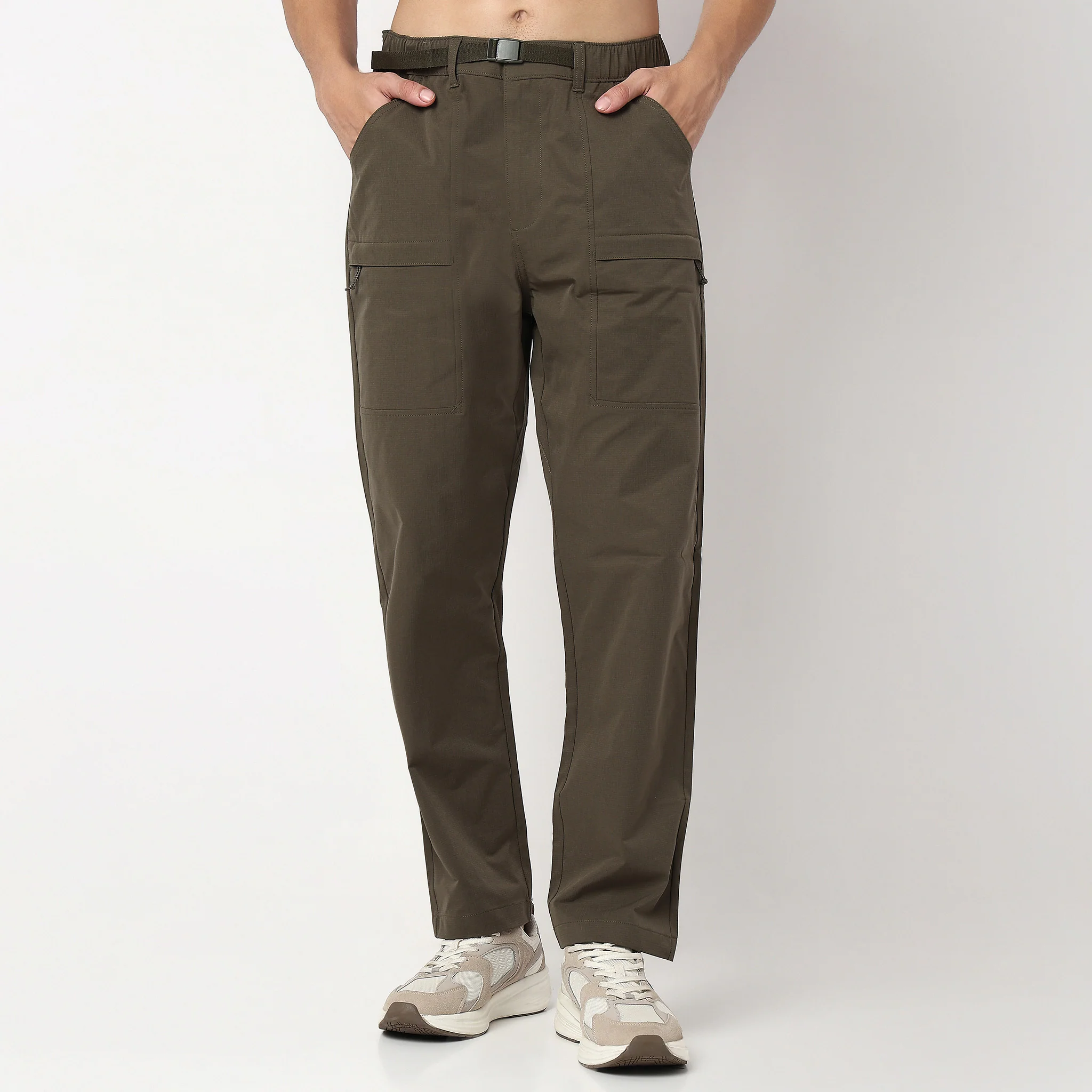 Techno Rip Stop Trek Pants With Utilitarian Details- Relaxed Fit - Image 2