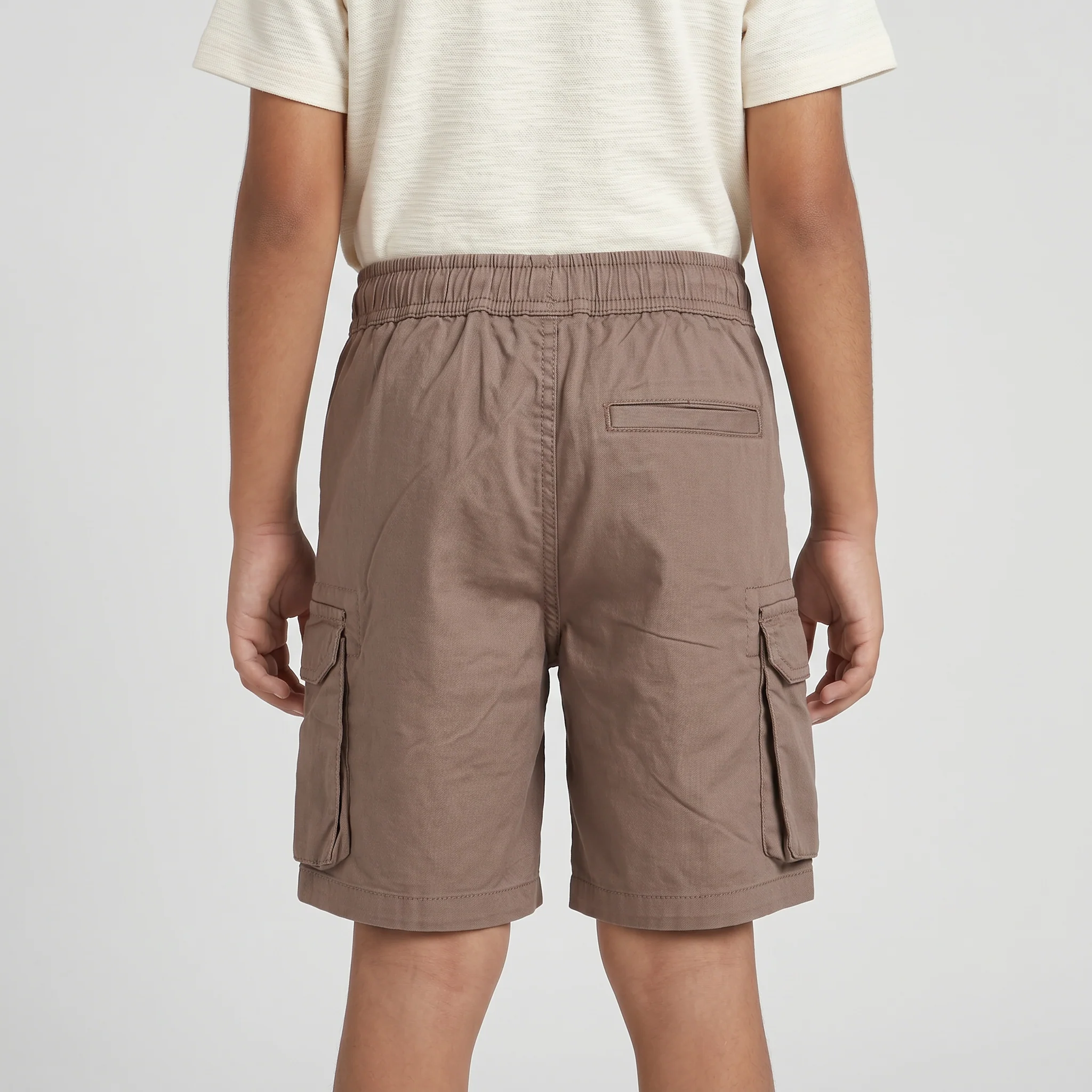 Boys Cotton Solid Pull On Shorts - Image 3