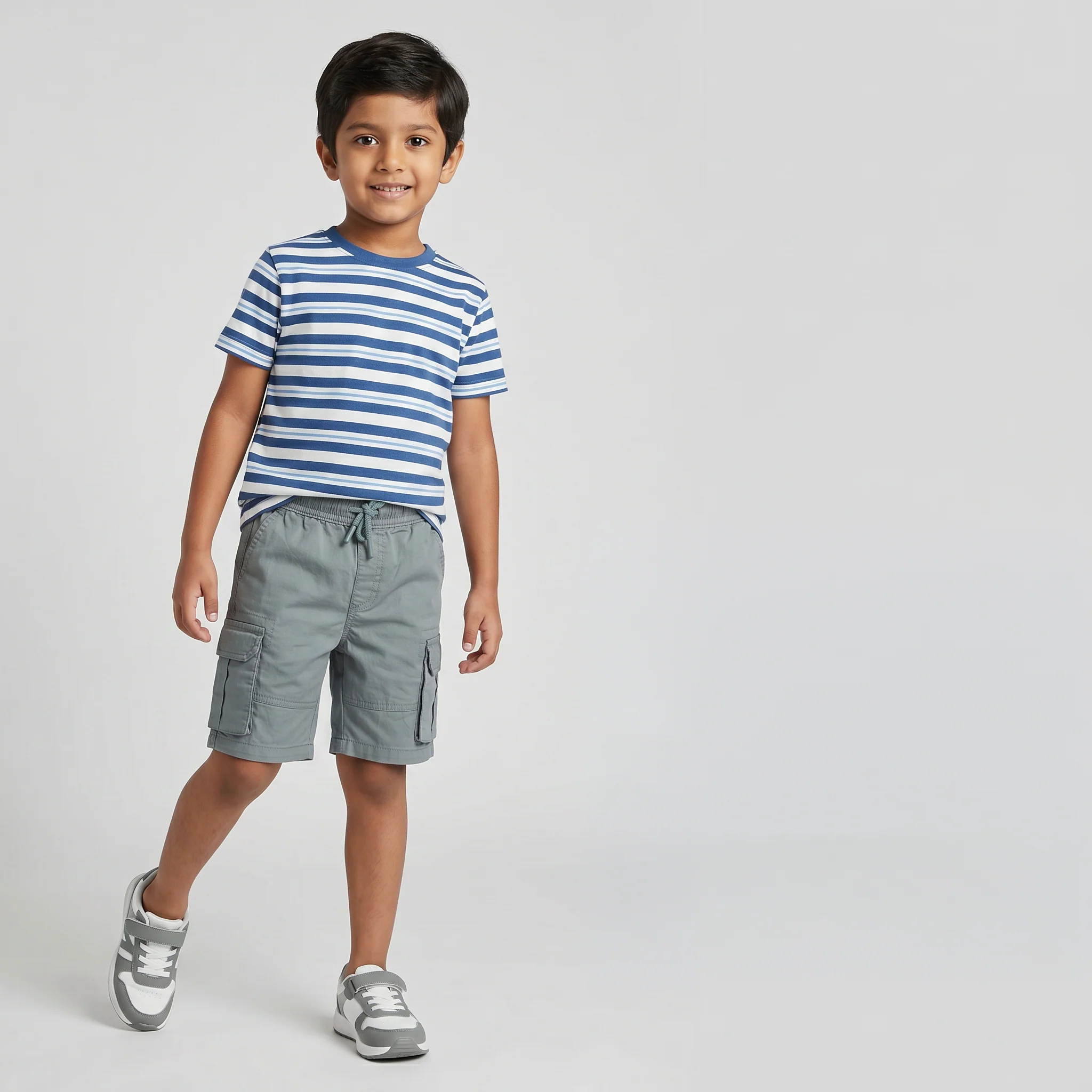 Boys Cotton Solid Pull On Shorts - Image 5