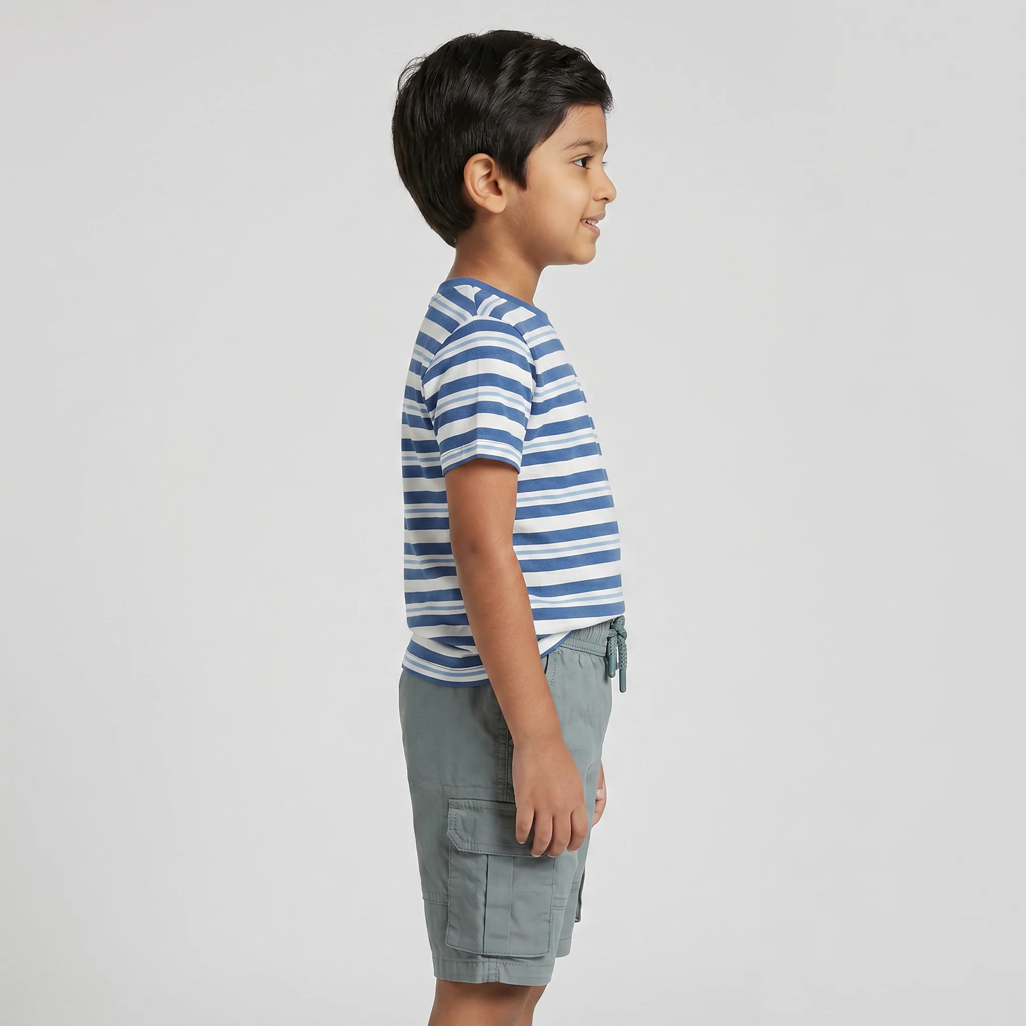 Boys Cotton Solid Pull On Shorts - Image 6
