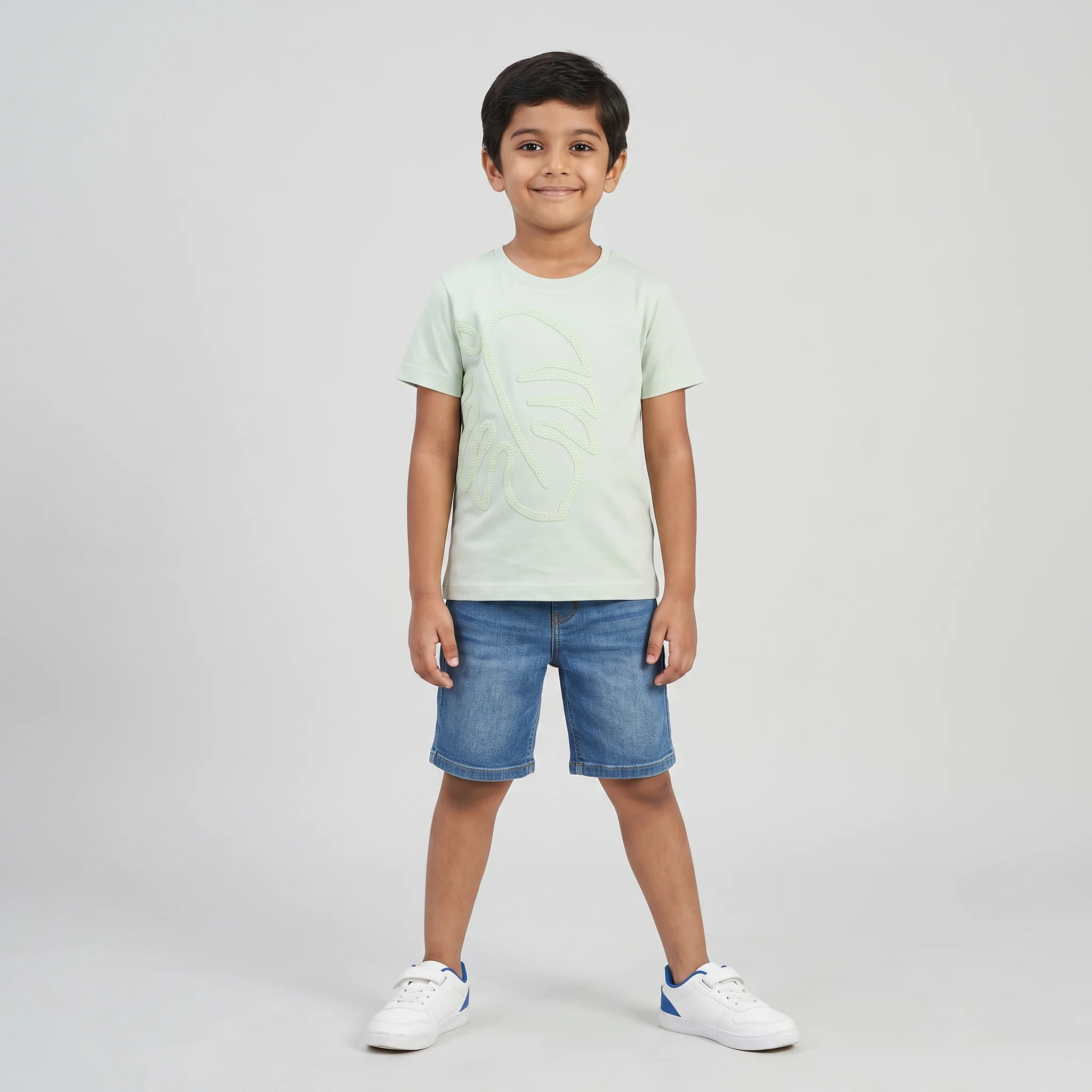 Boys Cotton Embellished T-Shirt