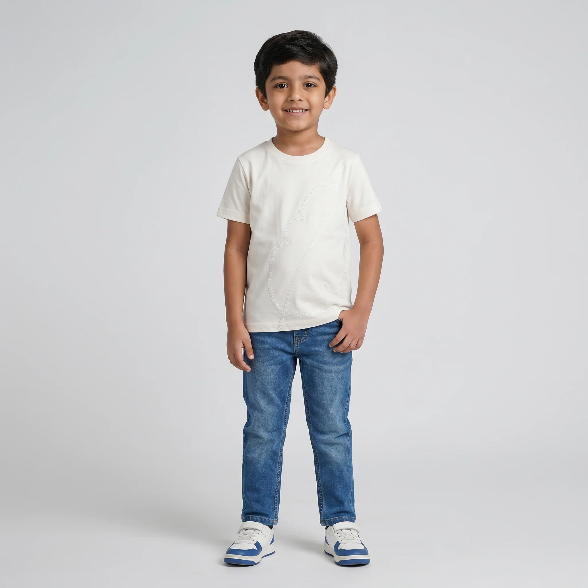 Boys Cotton Embellished T-Shirt