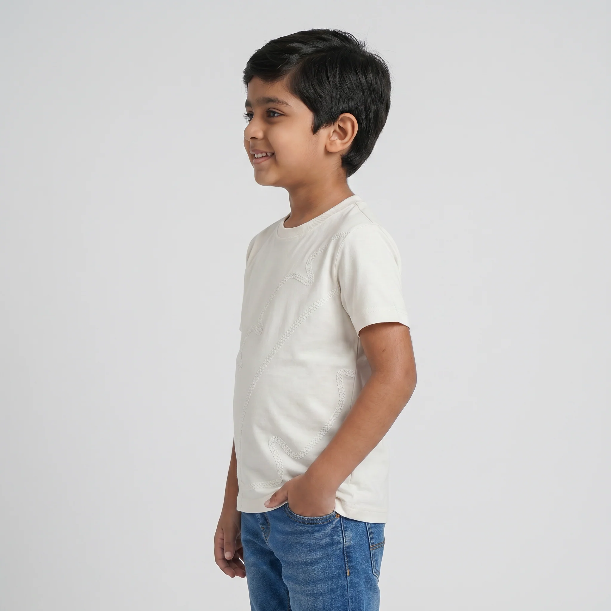 Boys Cotton Embellished T-Shirt - Image 2