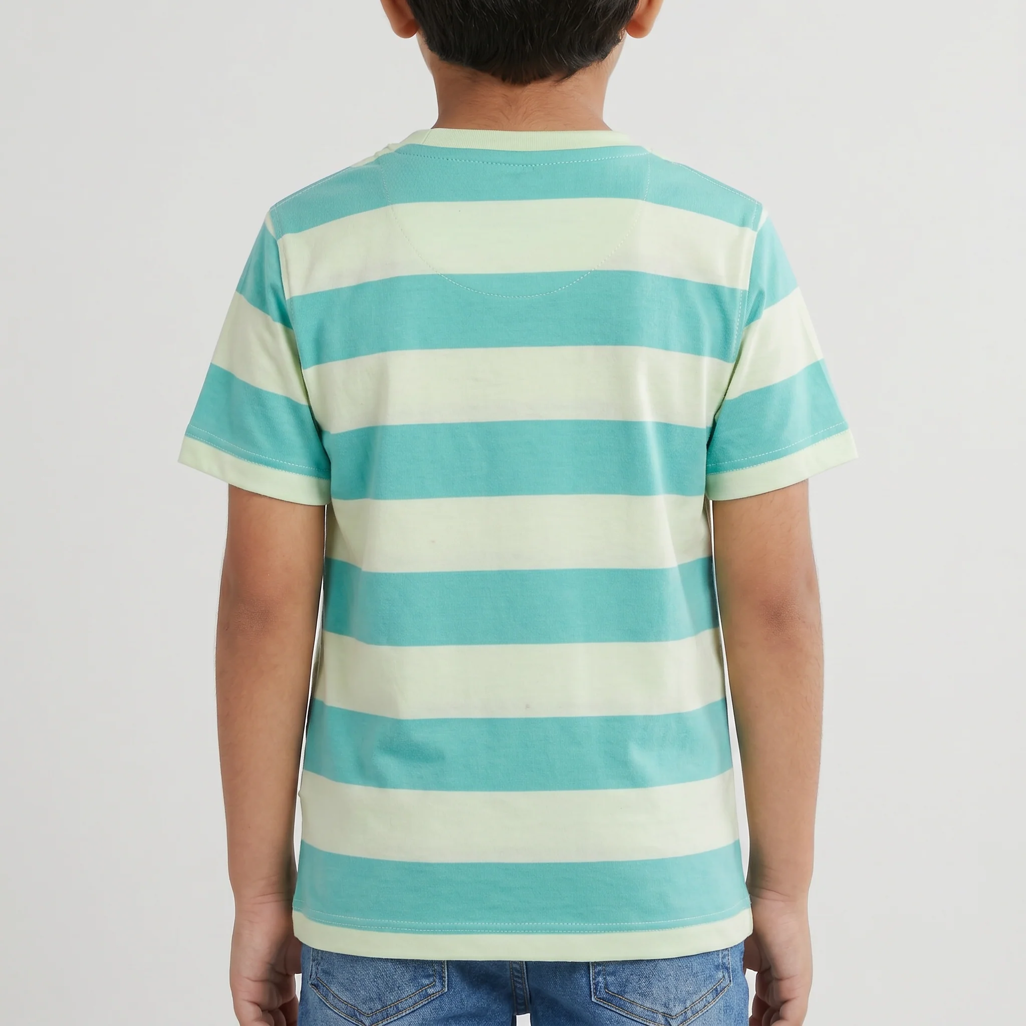 Boys Cotton Striped T-Shirt - Image 3