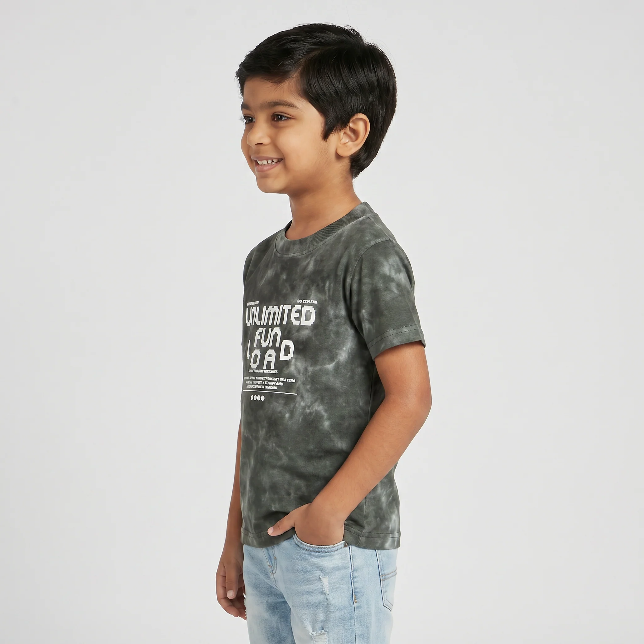 Boys Cotton Tie - Dye T-Shirt - Image 2