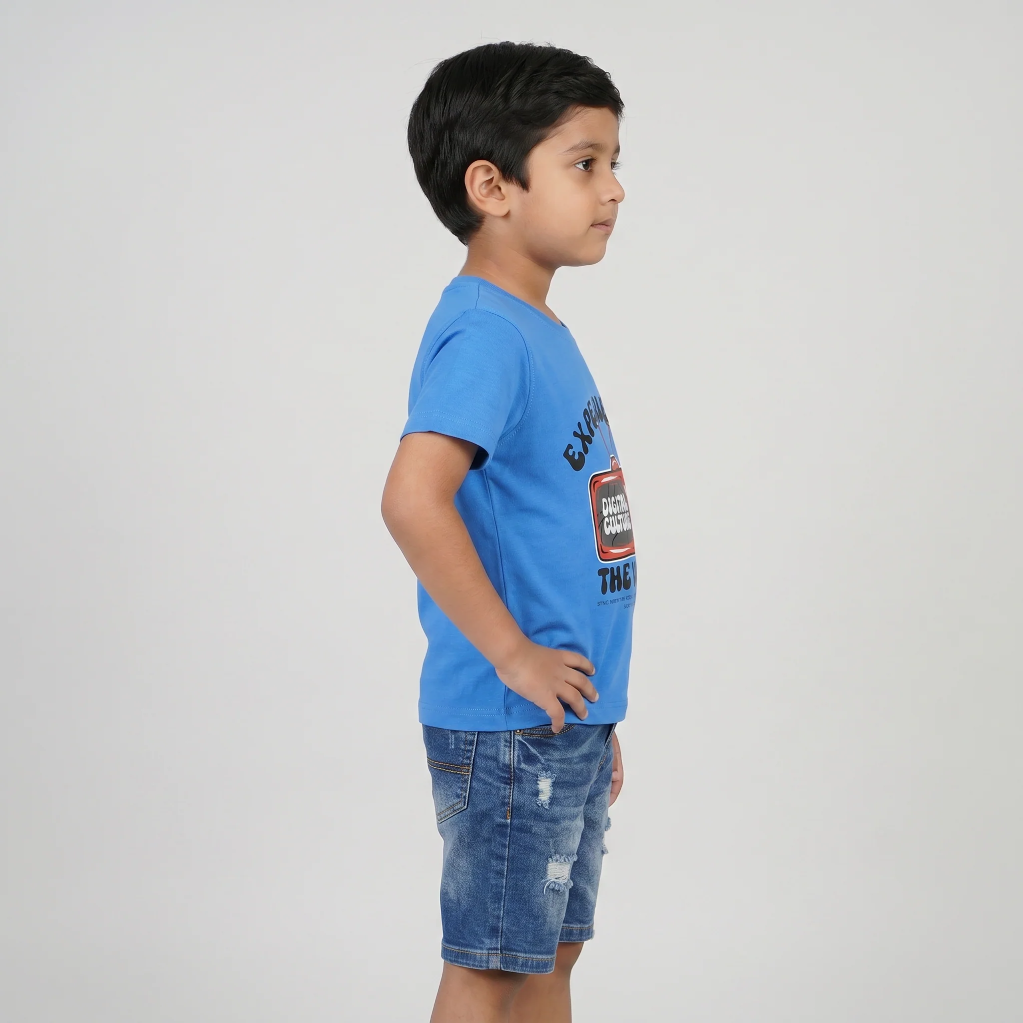 Boys Cotton Crew Neck Graphitee - Image 2