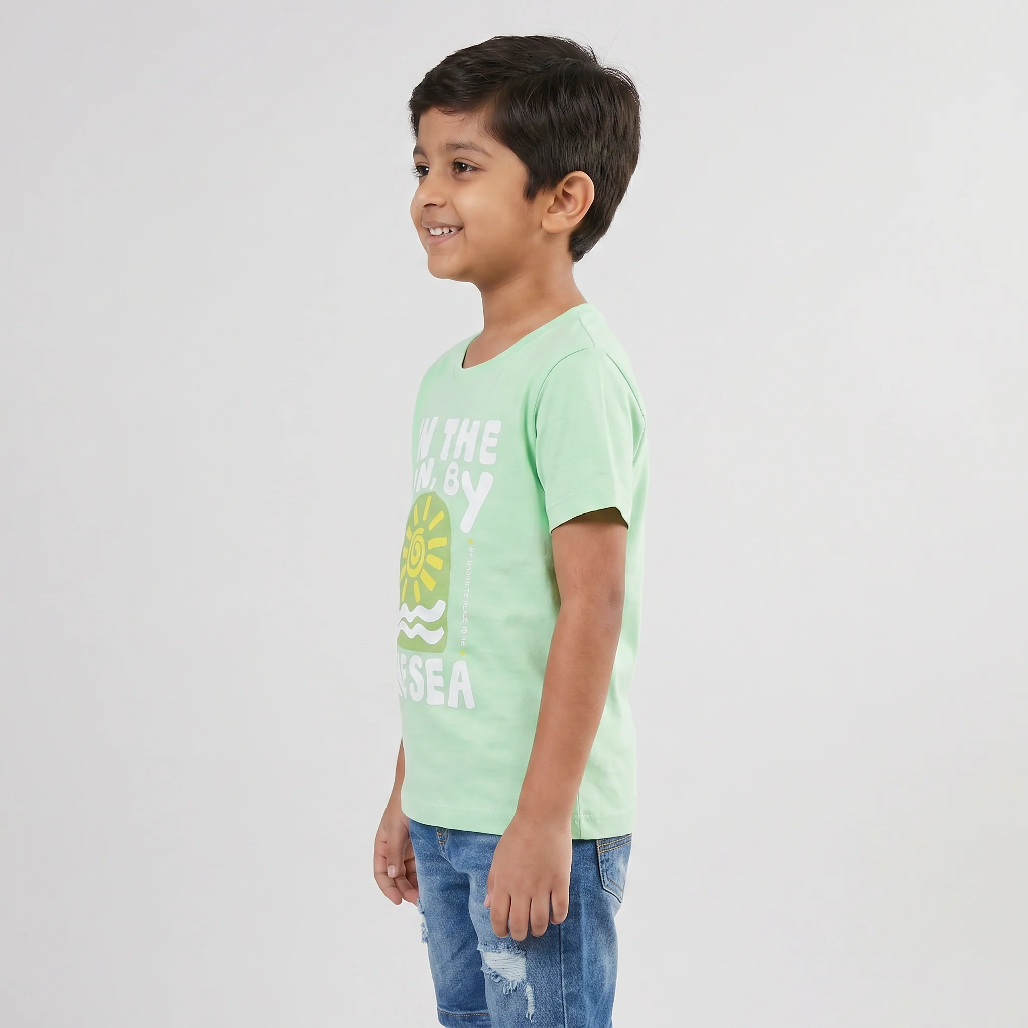 Boys Cotton Crew Neck Graphitee - Image 2
