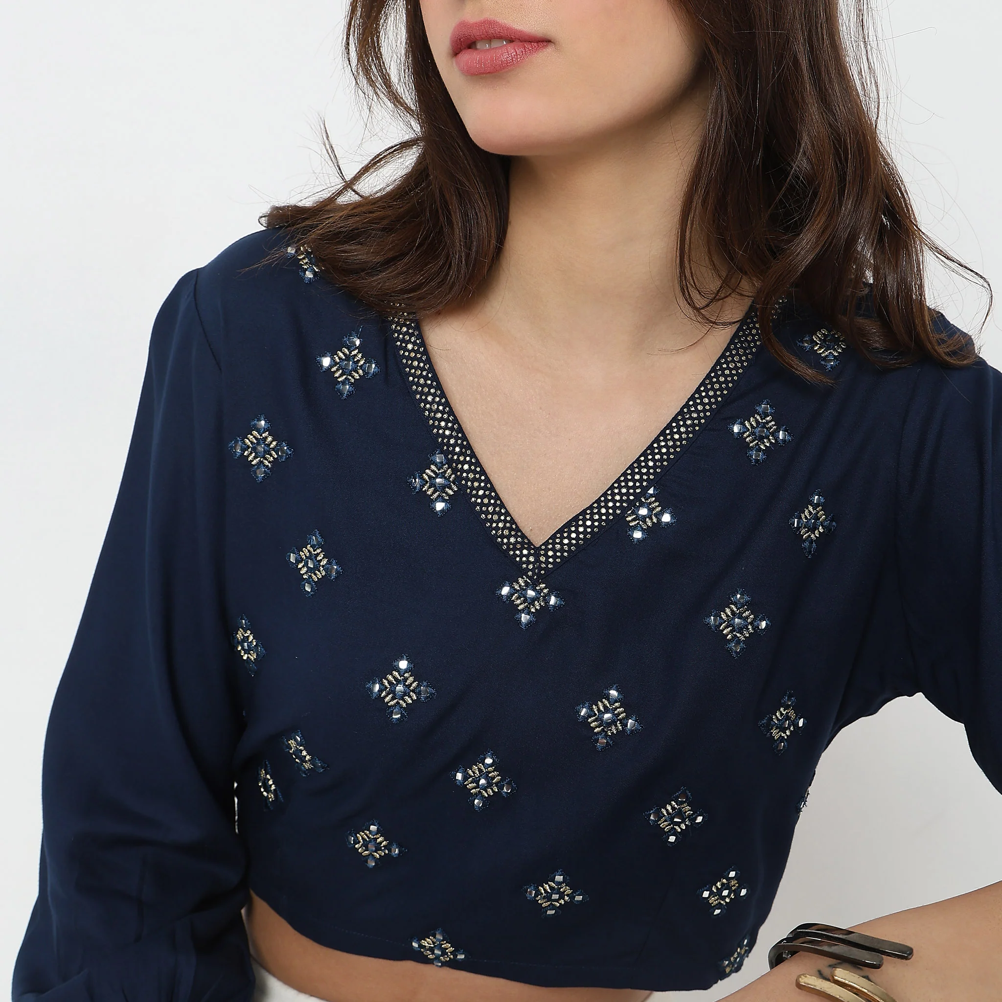 Boxy Fit Embroidered Top - Image 4