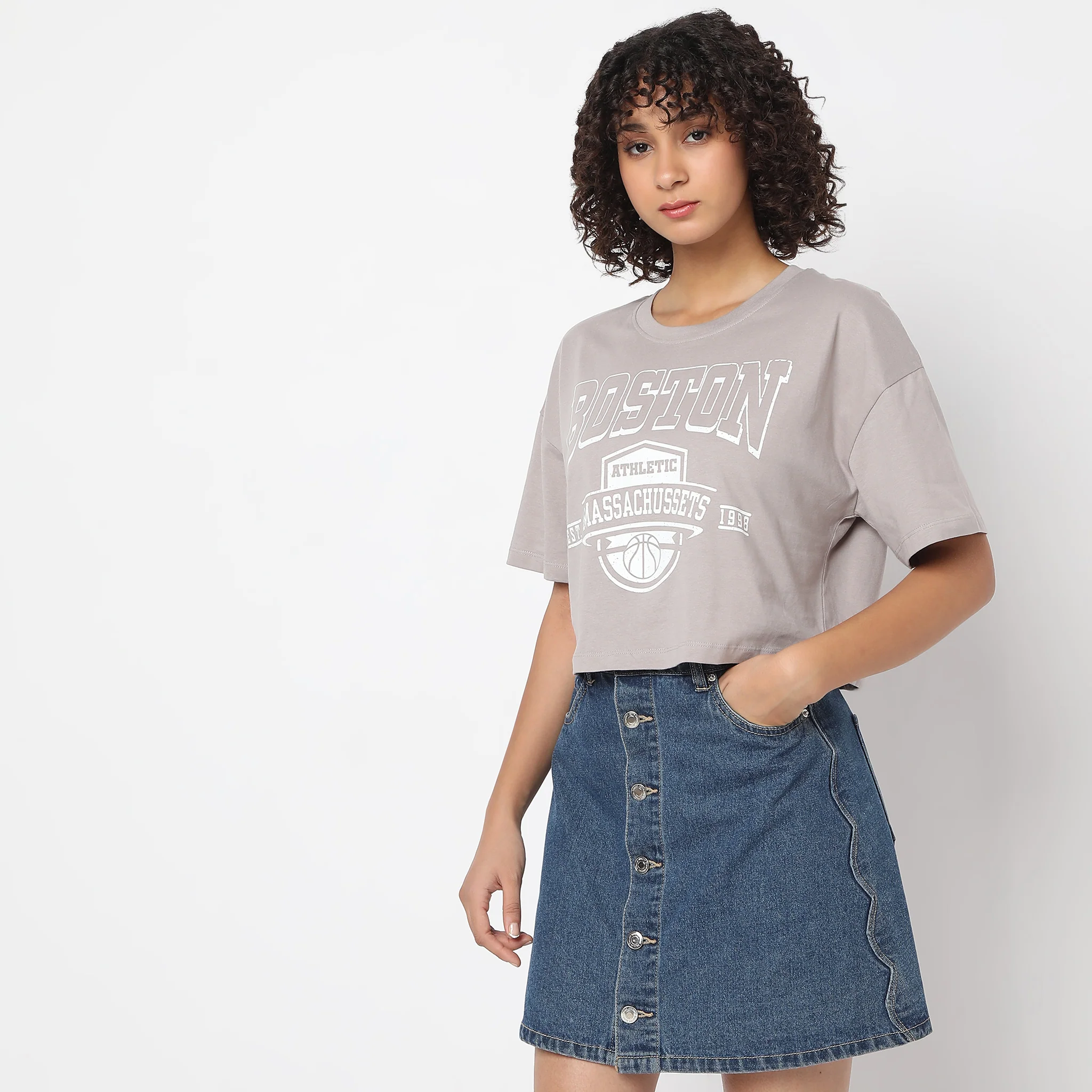 Boxy Fit Printed T-Shirt - Image 5
