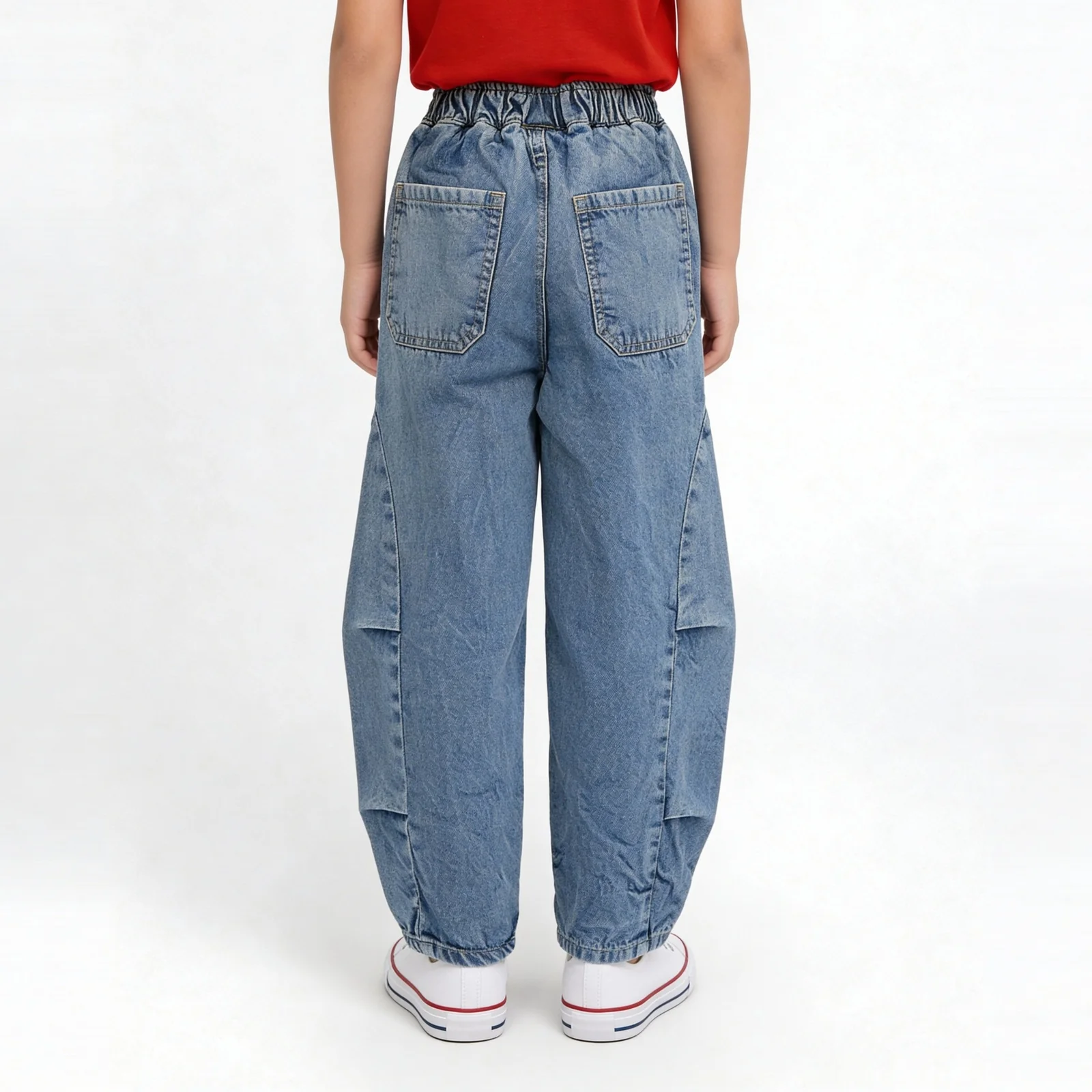 Boys Comfortabel Loose Fit Cargo Jorts With Heavily Washed - Image 8