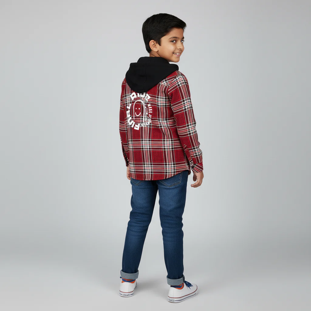 Boys Cotton Checkered Crusier Shirt - Image 3