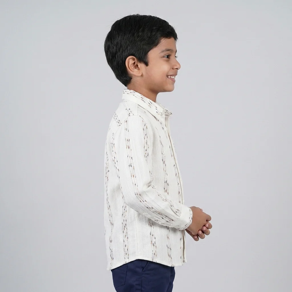 Boys Cotton Checkered Shirt - Image 2