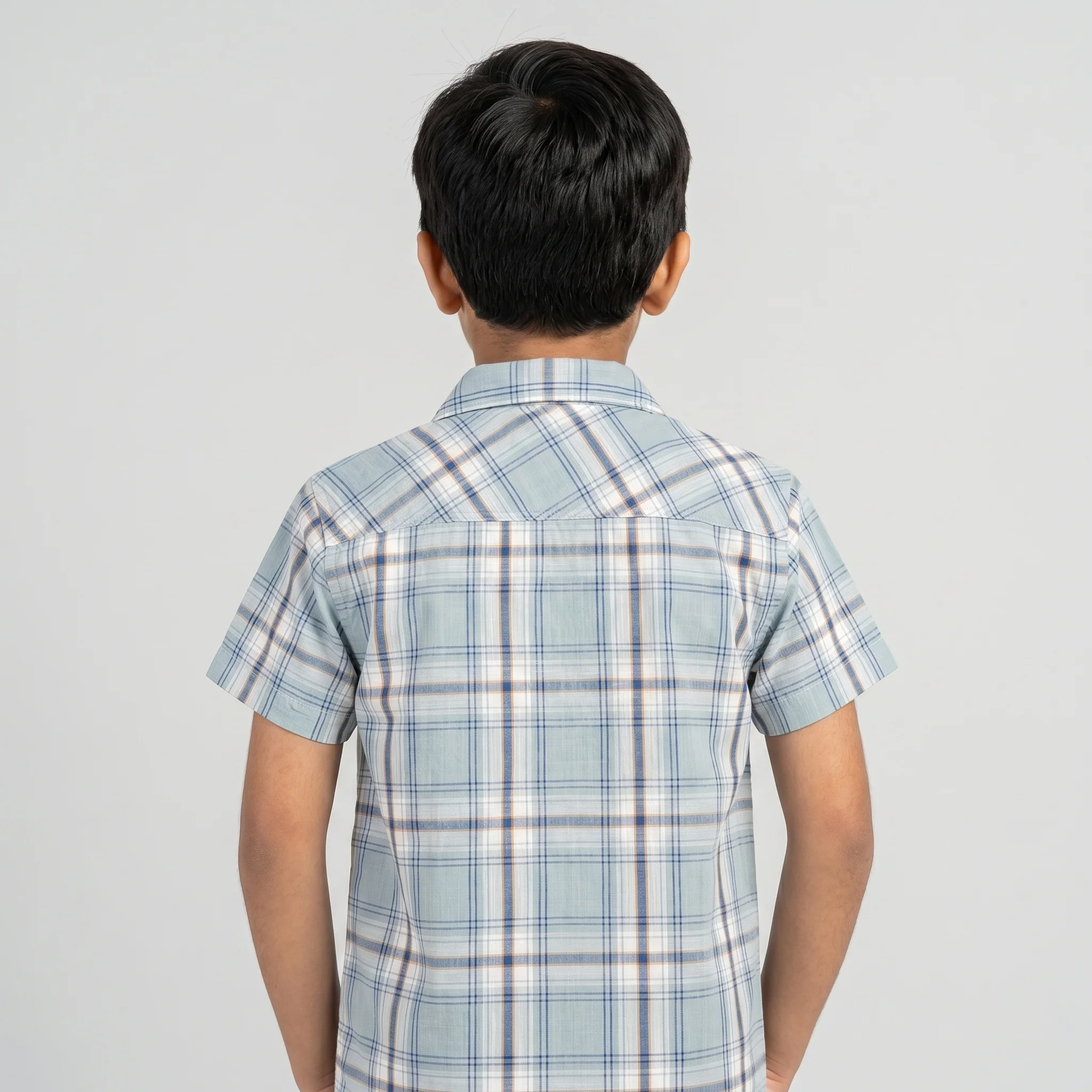 Boys Cotton Checkered Shirt - Image 3