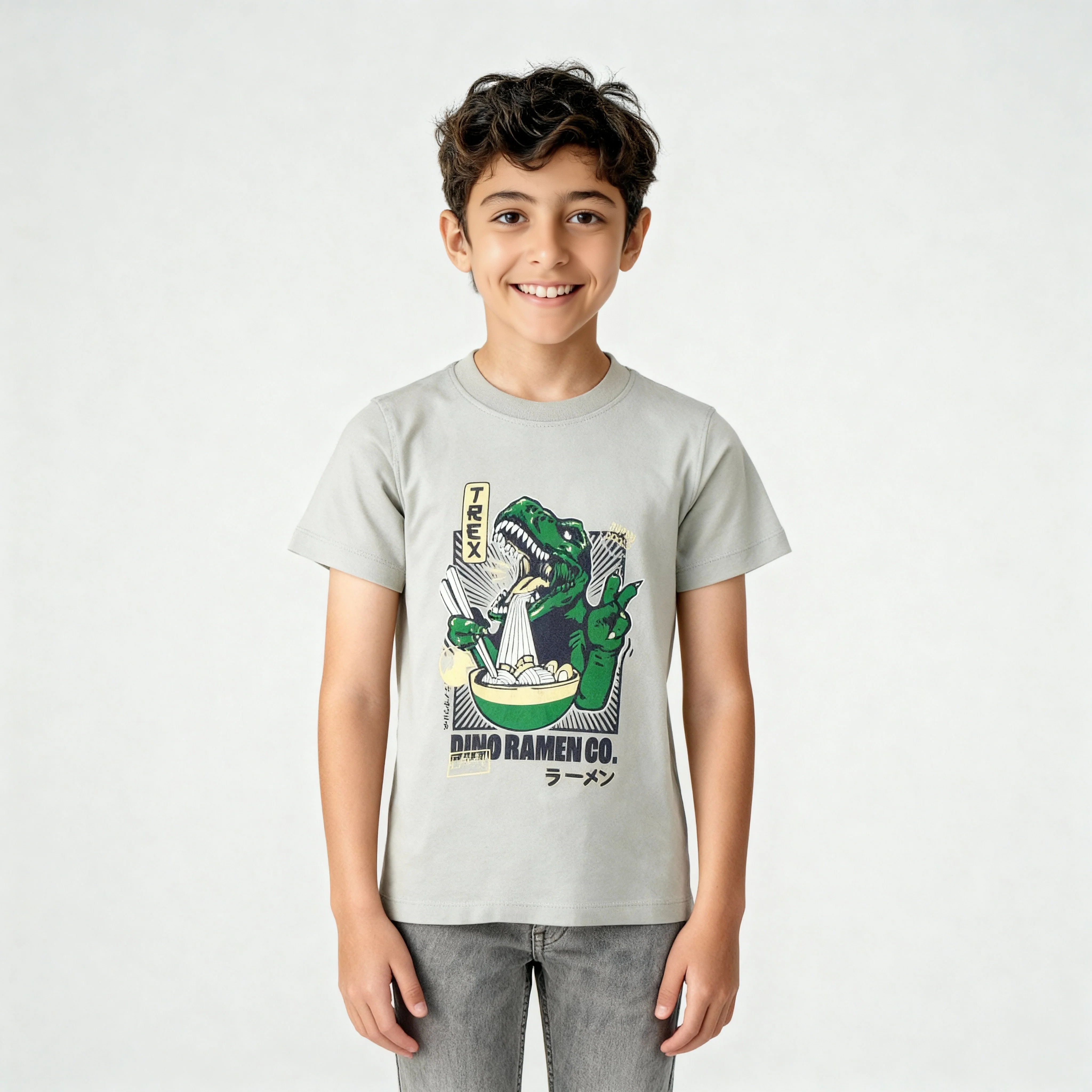 Boys Cotton Crew Neck Graphitee - Image 2