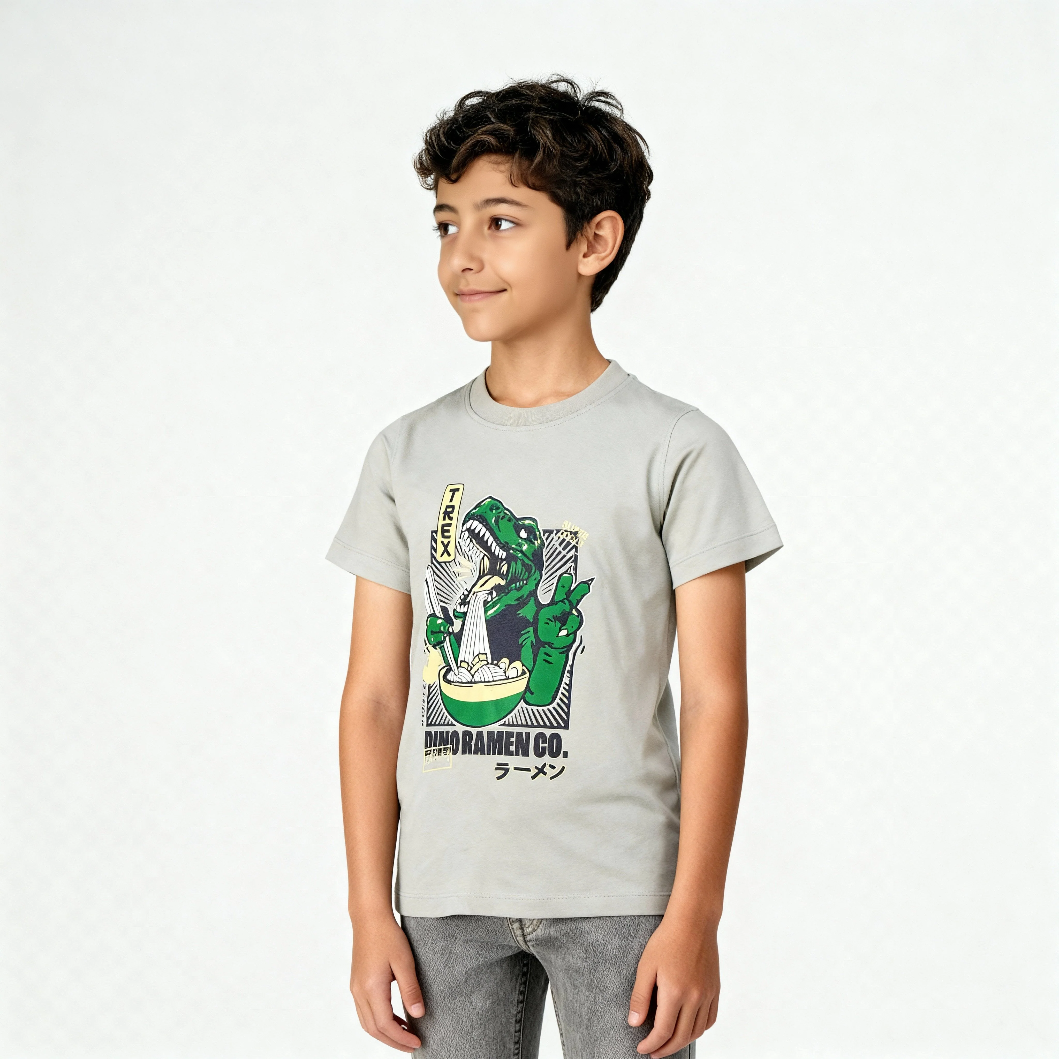 Boys Cotton Crew Neck Graphitee - Image 5