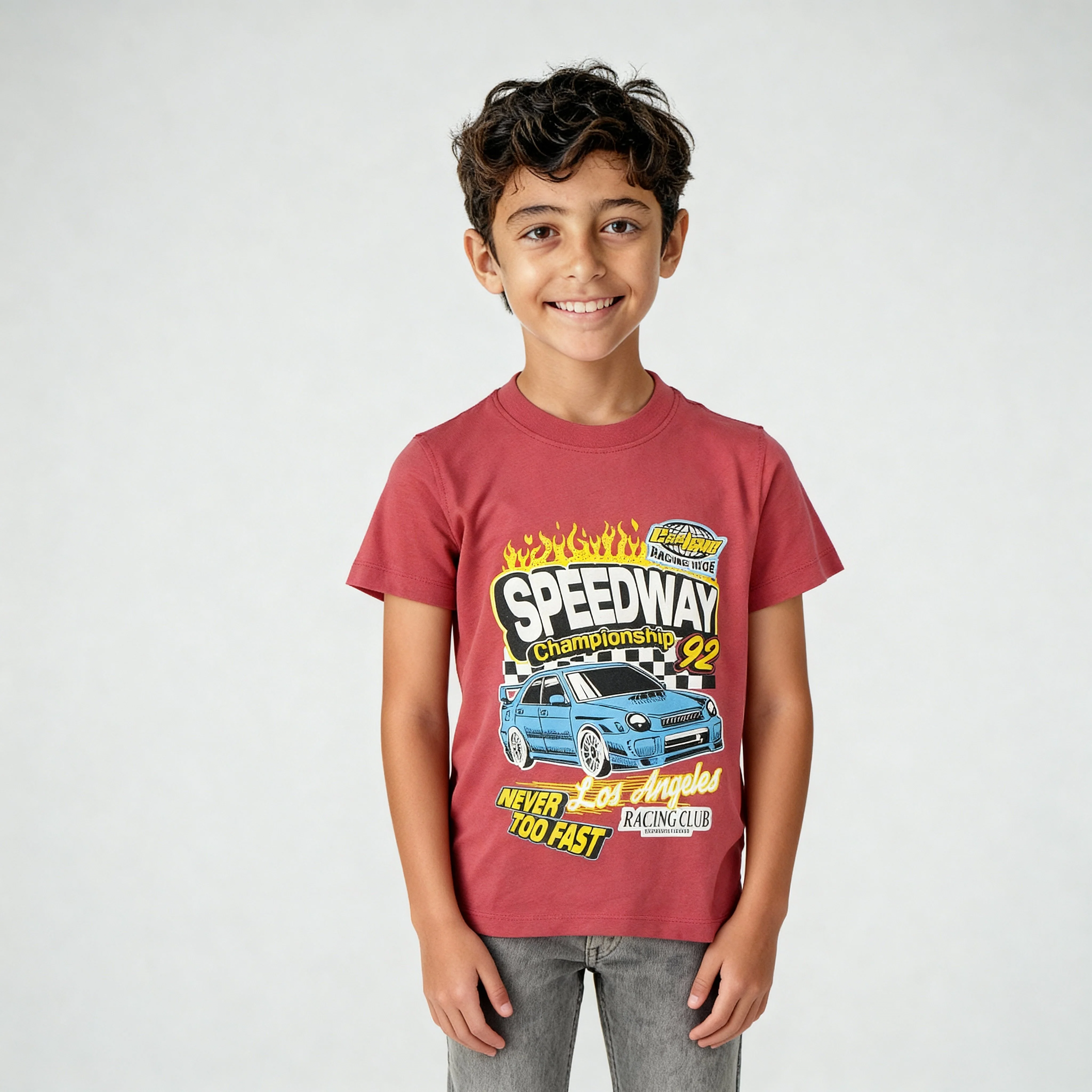 Boys Cotton Crew Neck Graphitee - Image 2