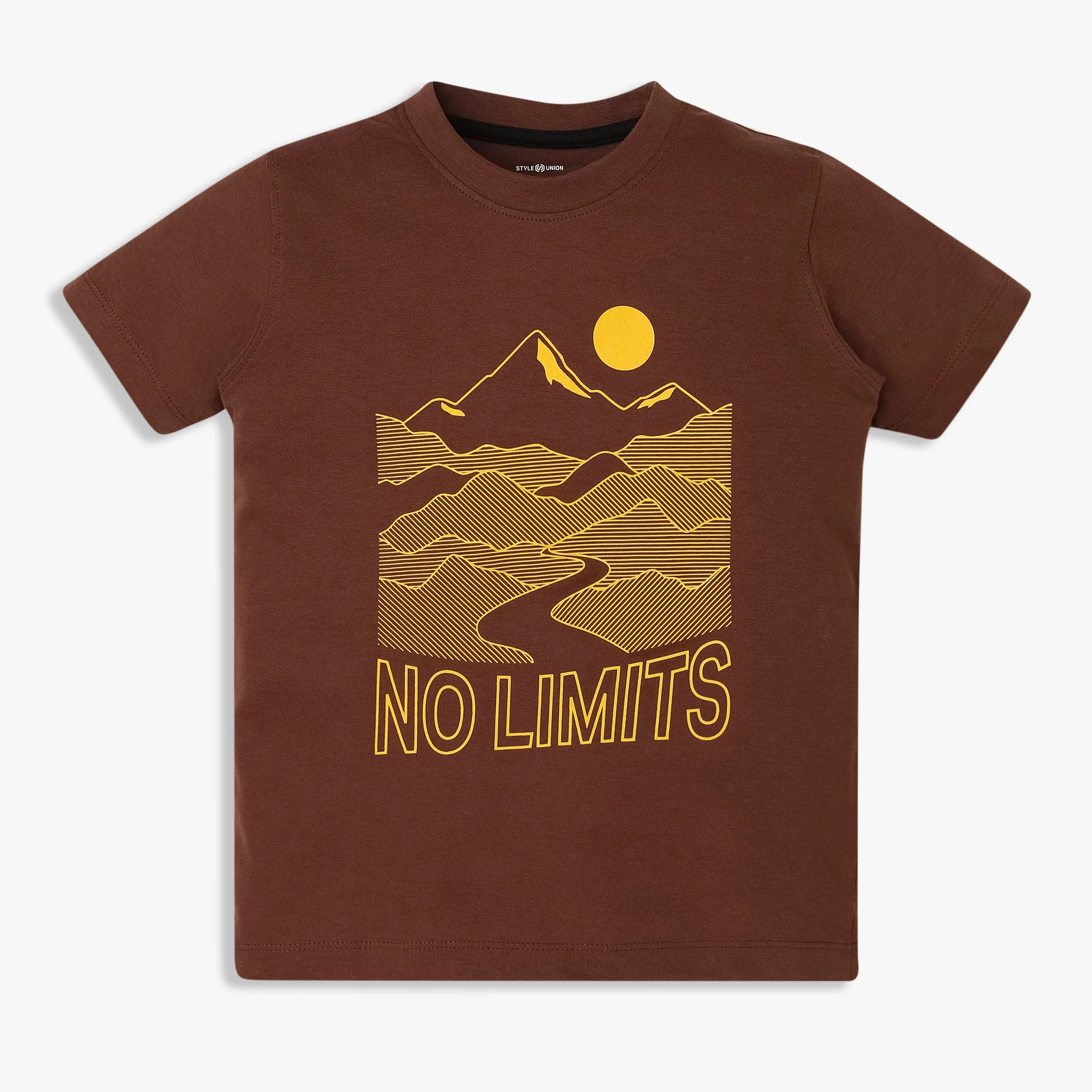 Boys Cotton Crew Neck Graphitee