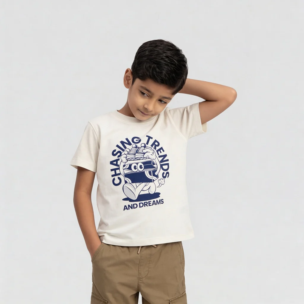 Boys Cotton Crew Neck Graphitee - Image 2