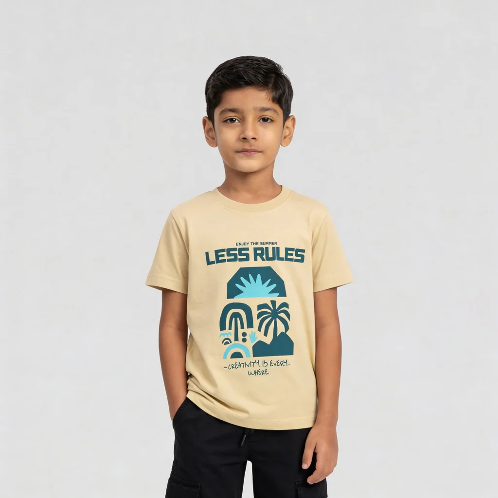 Boys Cotton Crew Neck Graphitee - Image 2