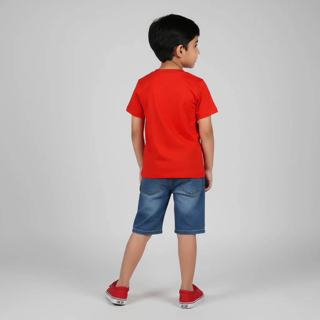 Boys Cotton Crew Neck Graphitee - Image 3