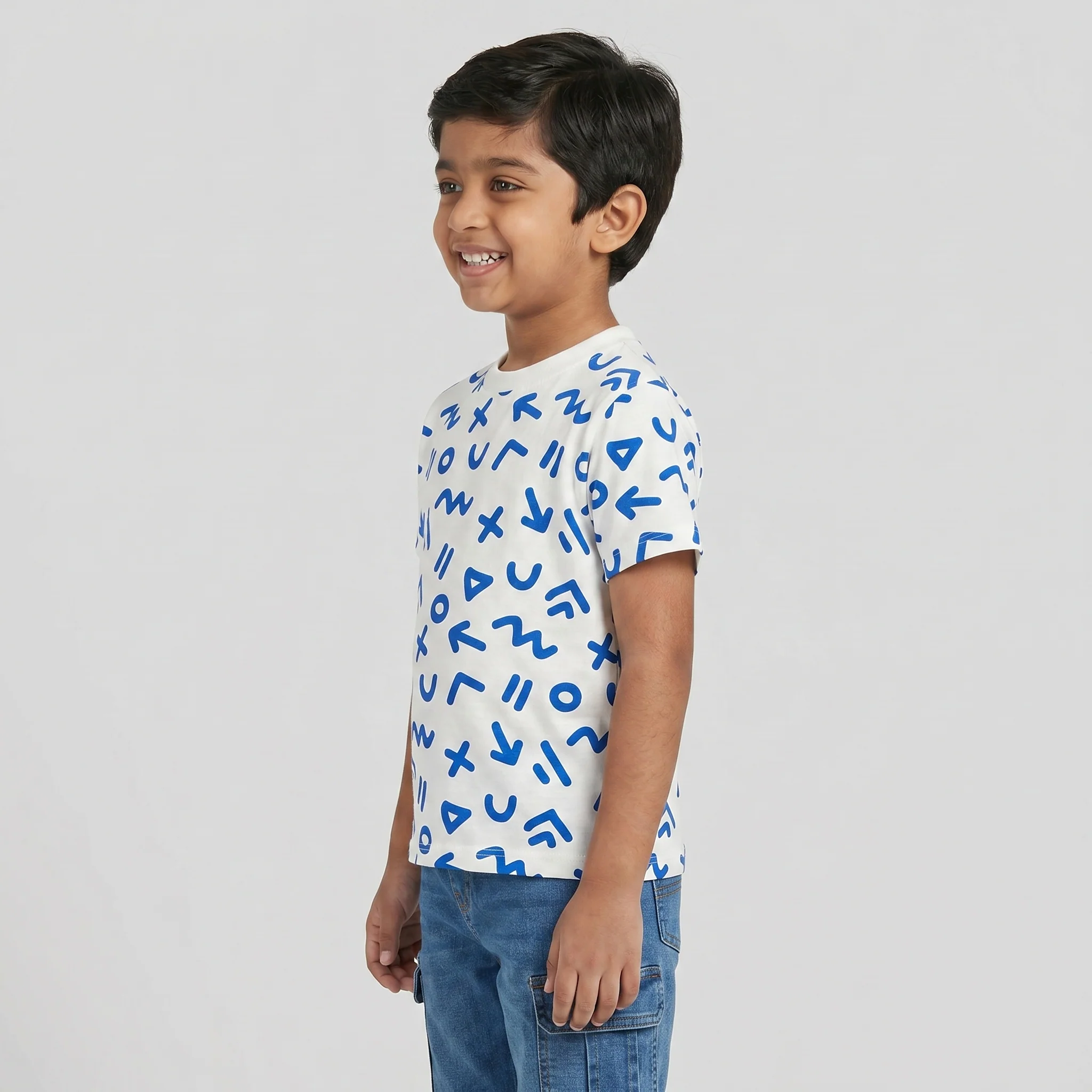 Boys Cotton Crew Neck Graphitee - Image 2