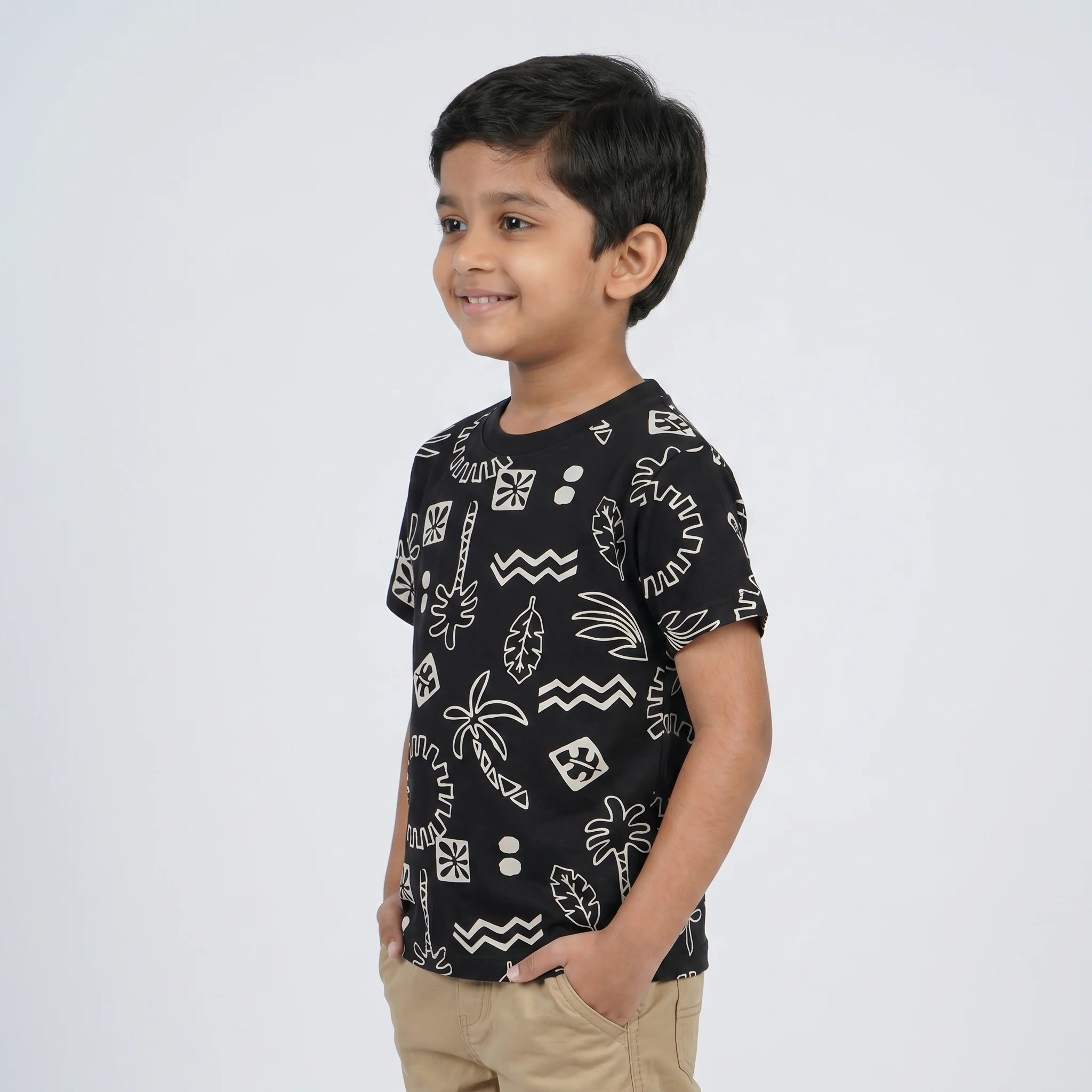 Boys Cotton Crew Neck Graphitee - Image 2