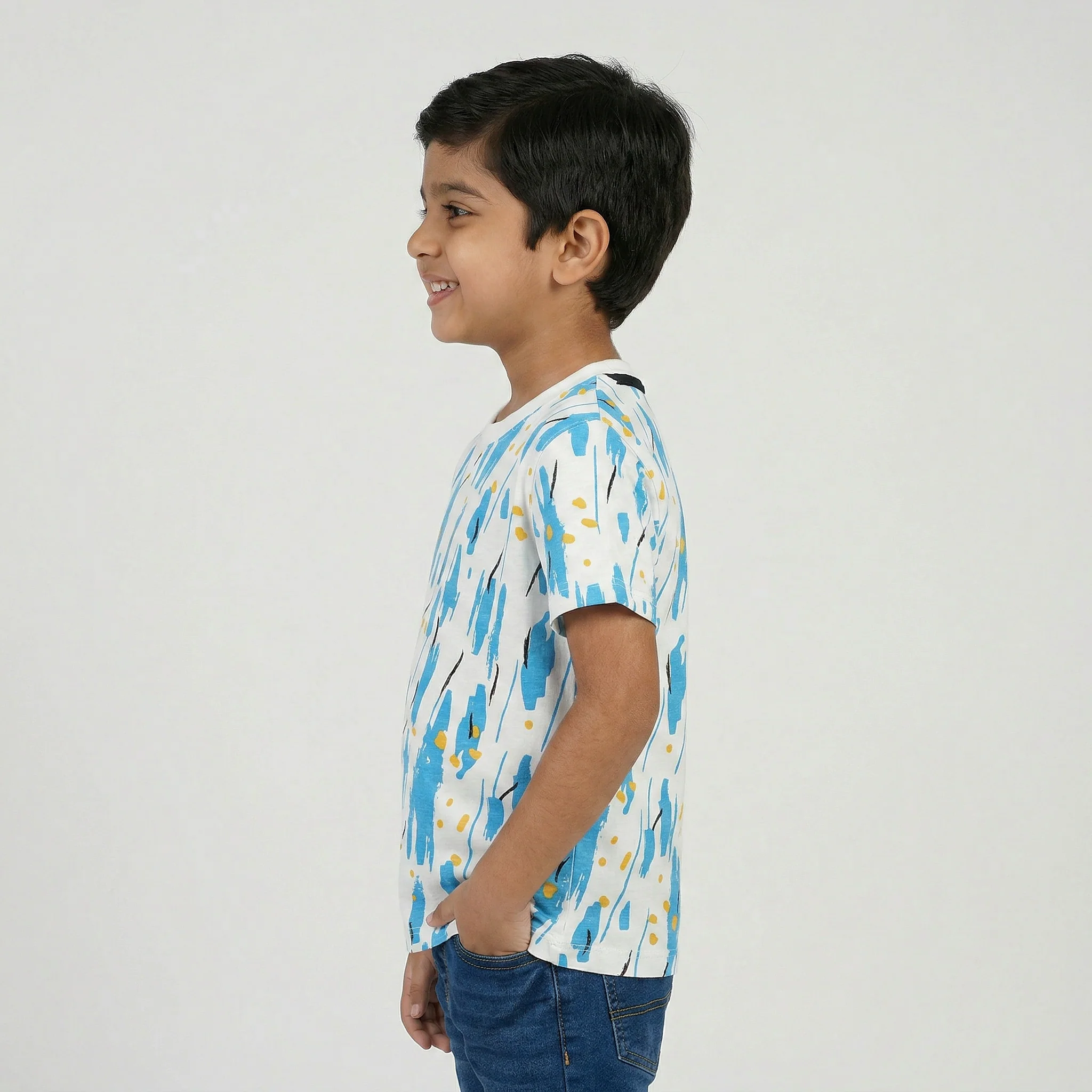 Boys Cotton Crew Neck Graphitee - Image 2