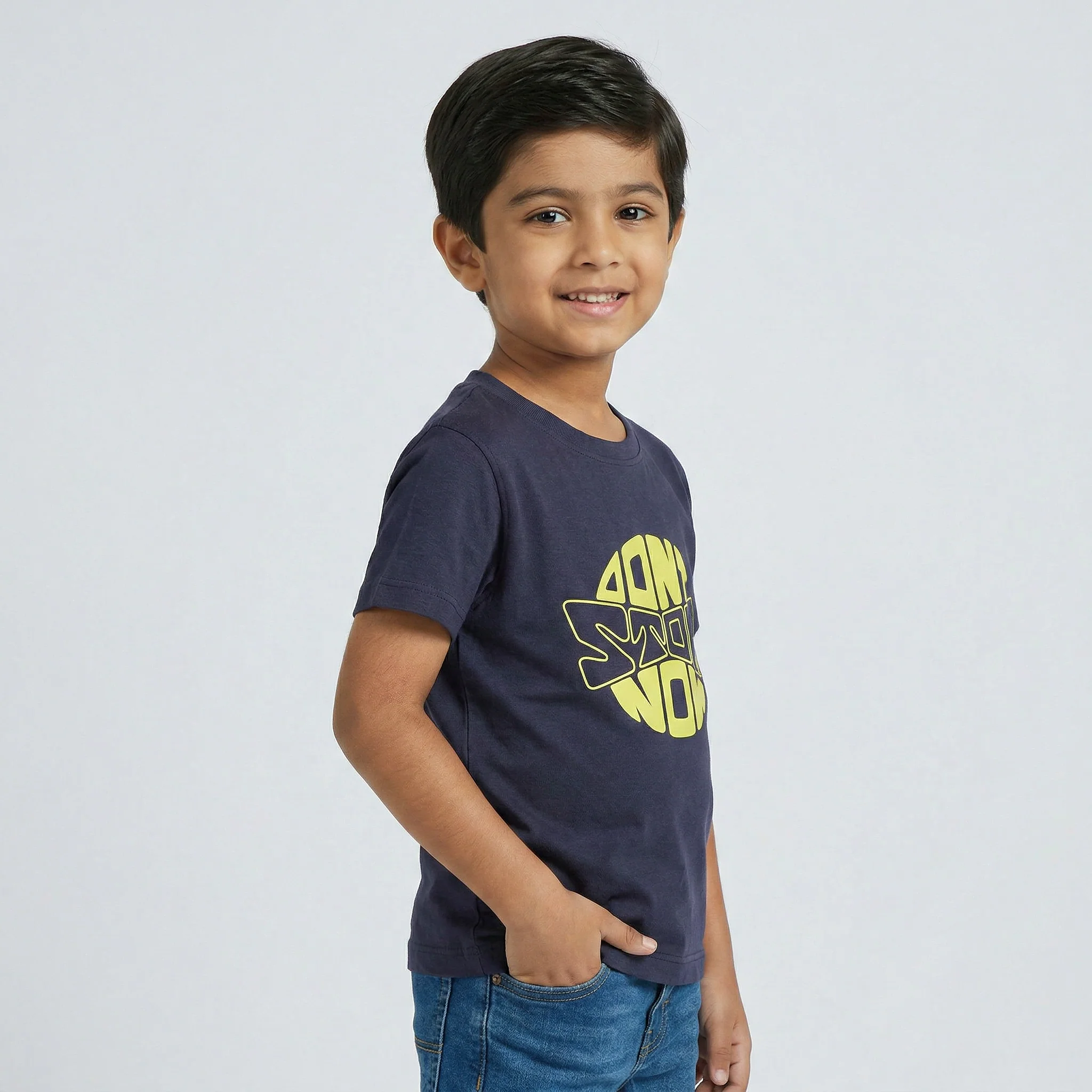 Boys Cotton Crew Neck Graphitee - Image 2