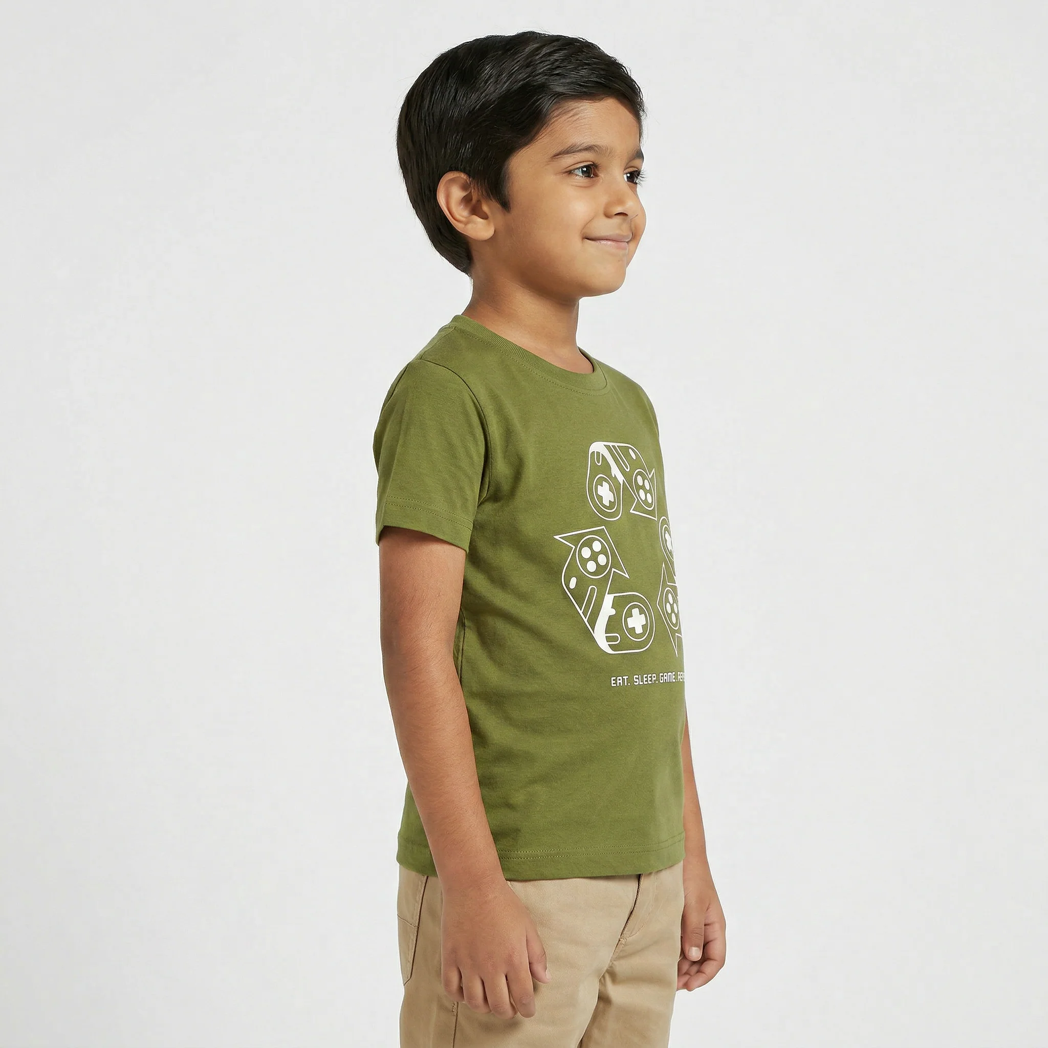 Boys Cotton Crew Neck Graphitee - Image 2