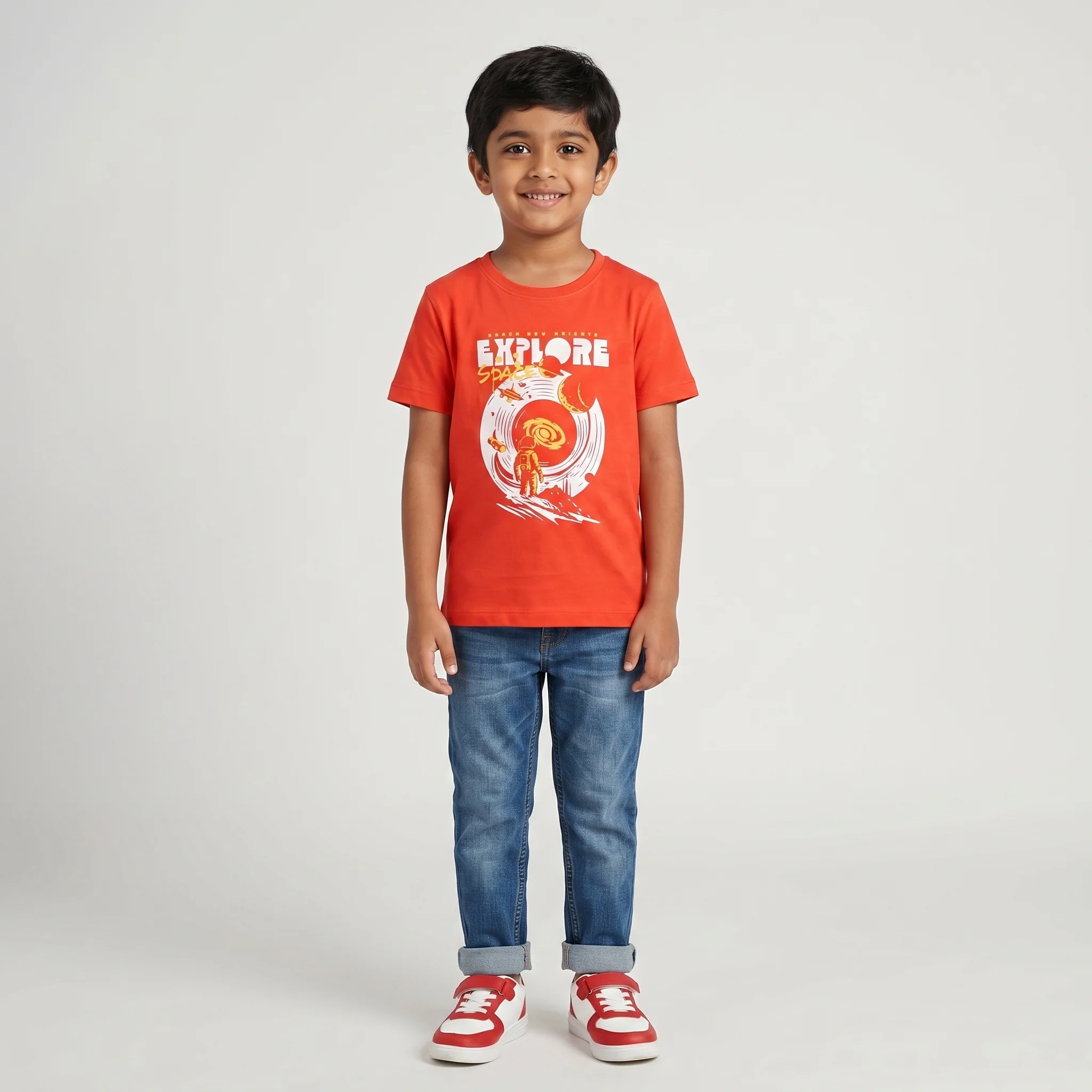 Boys Cotton Crew Neck Graphitee - Image 2