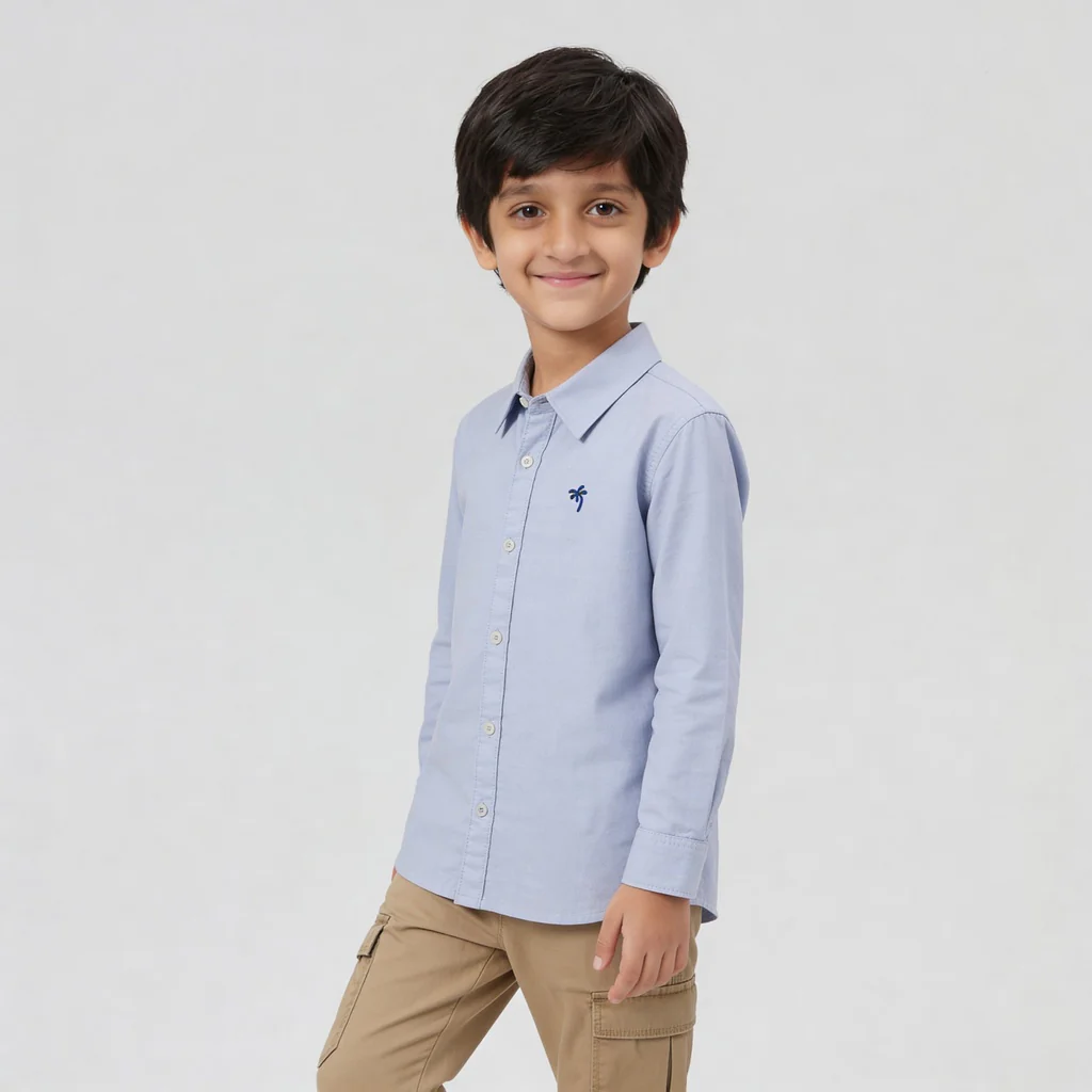 Boys Cotton Oxford Solid Shirt - Image 10