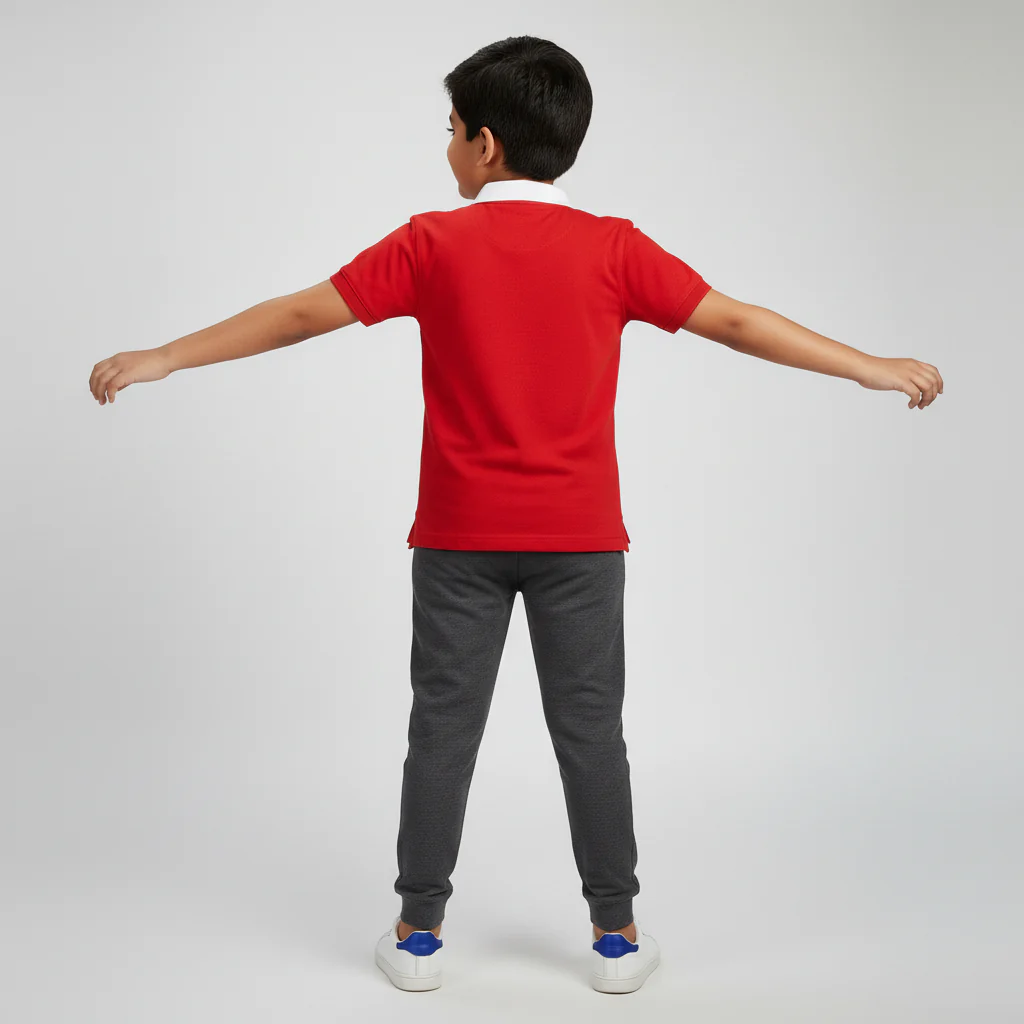 Boys Cotton Polo T-Shirt - Image 3