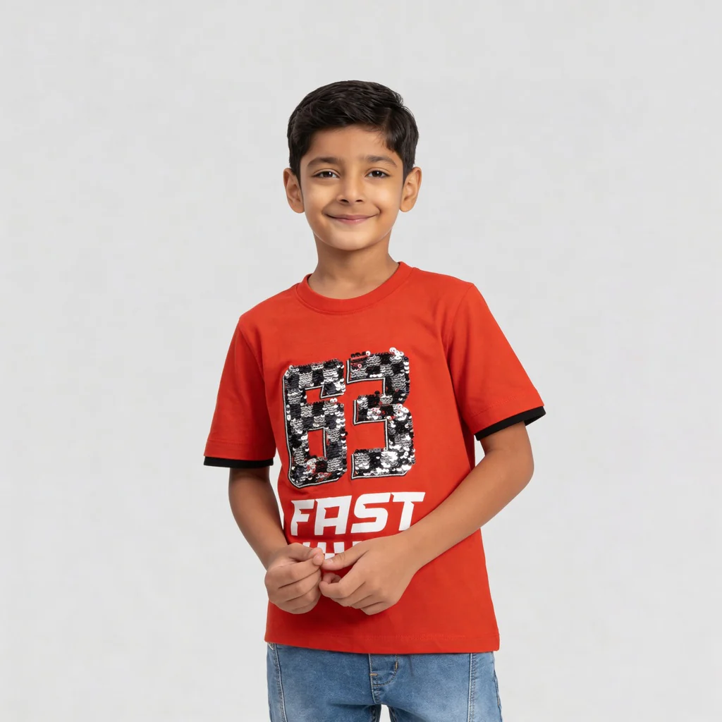 Boys Cotton Printed Crew Neck Weekend T-Shirt - Image 2